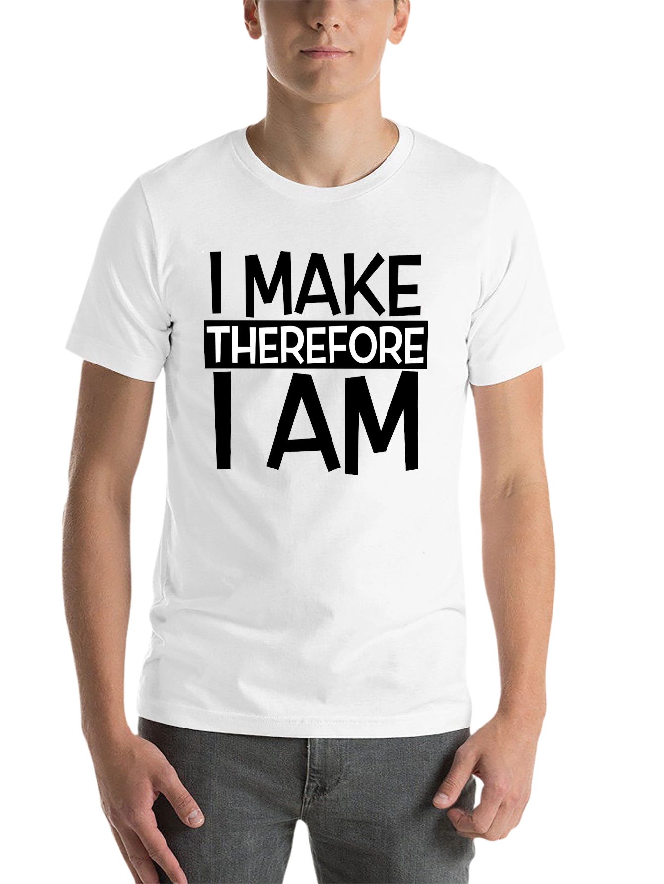 Black I Make Therefore I Am Graphic Tee - Black view 14