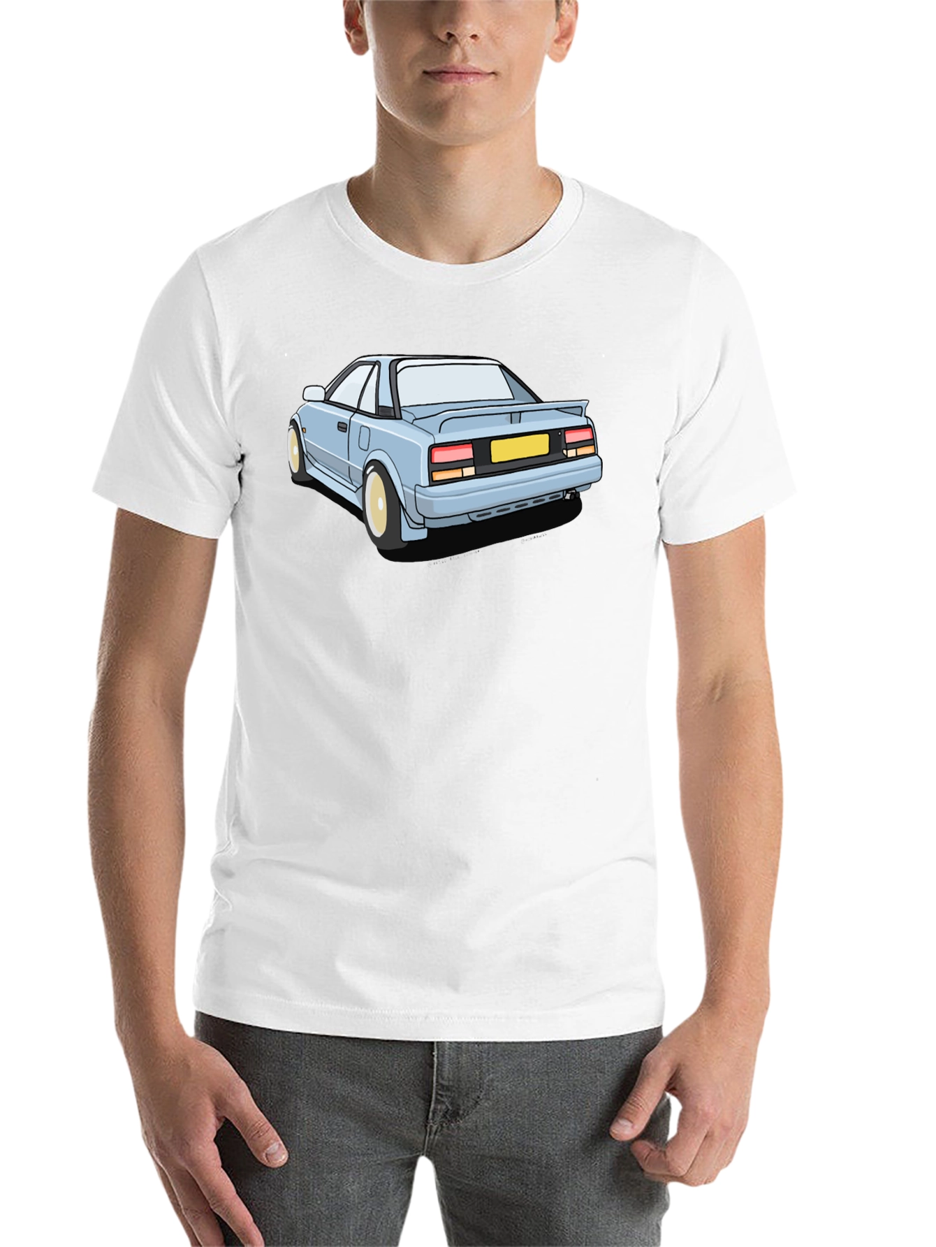 Cool Car Graphic Tee - Black Cotton T-Shirt - 14