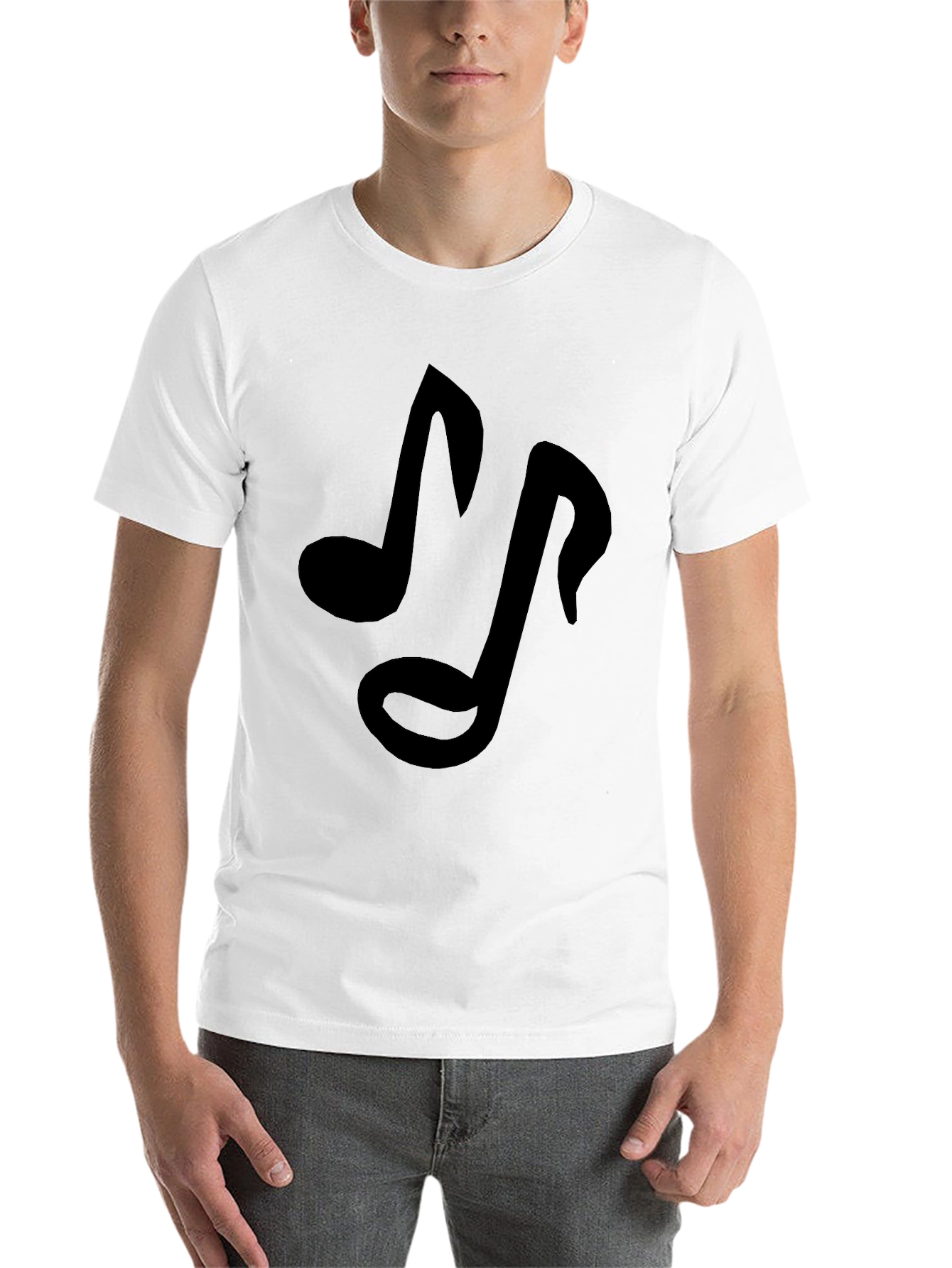 Black Musical Note Black T-Shirt view 14