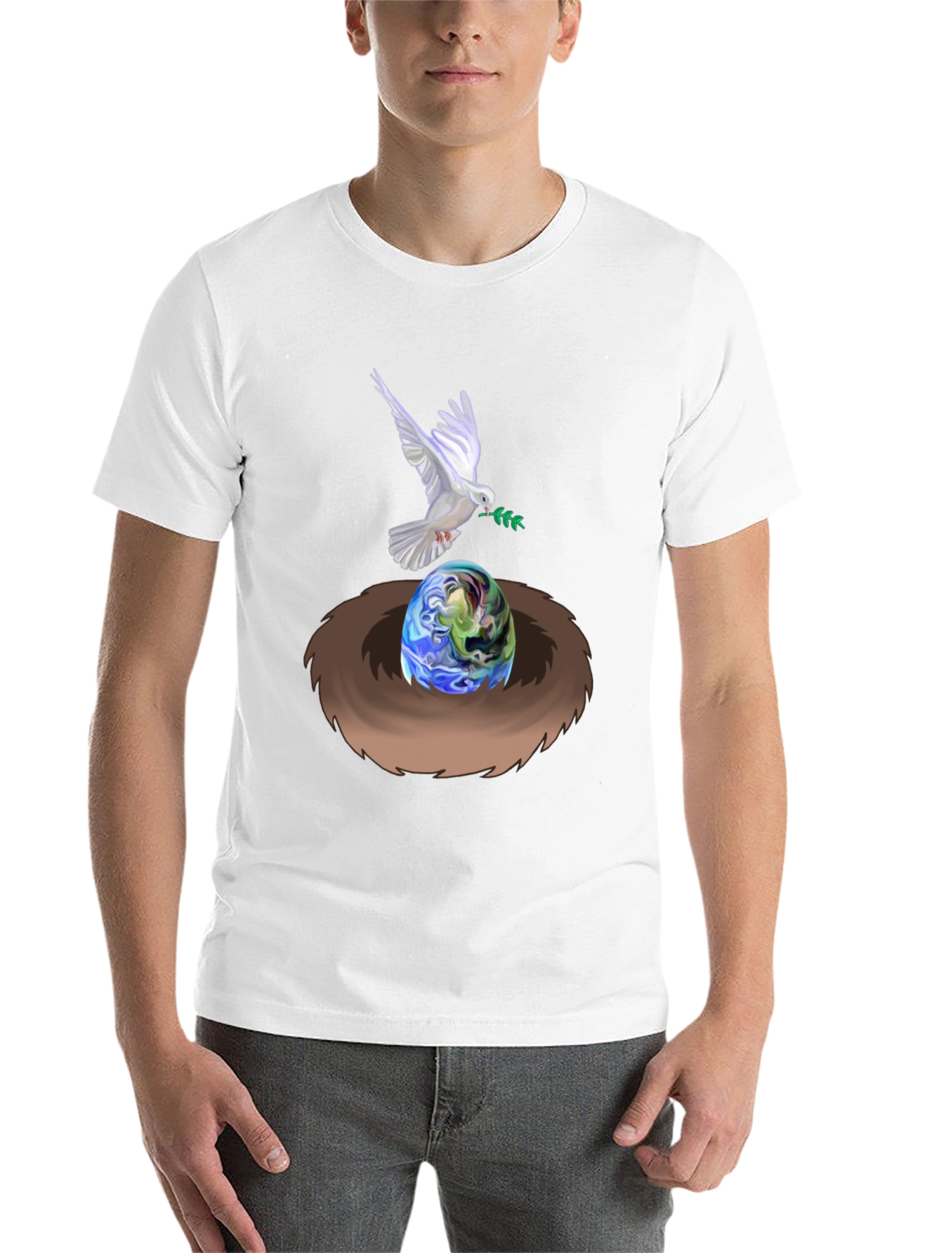 Black Dove Peace Nest Earth Graphic Tee view 14