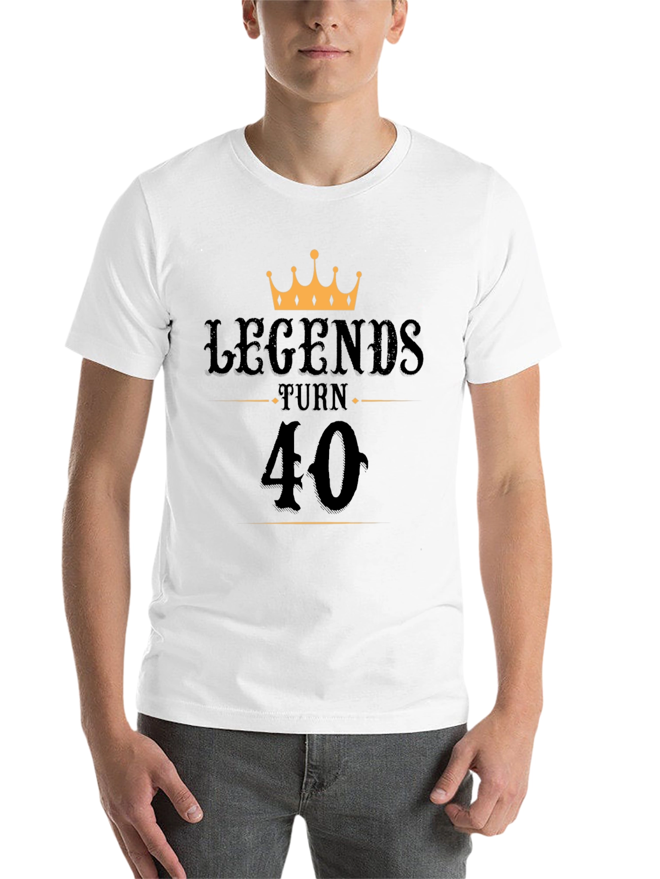 Black Legends Turn 40 Birthday T-Shirt view 14