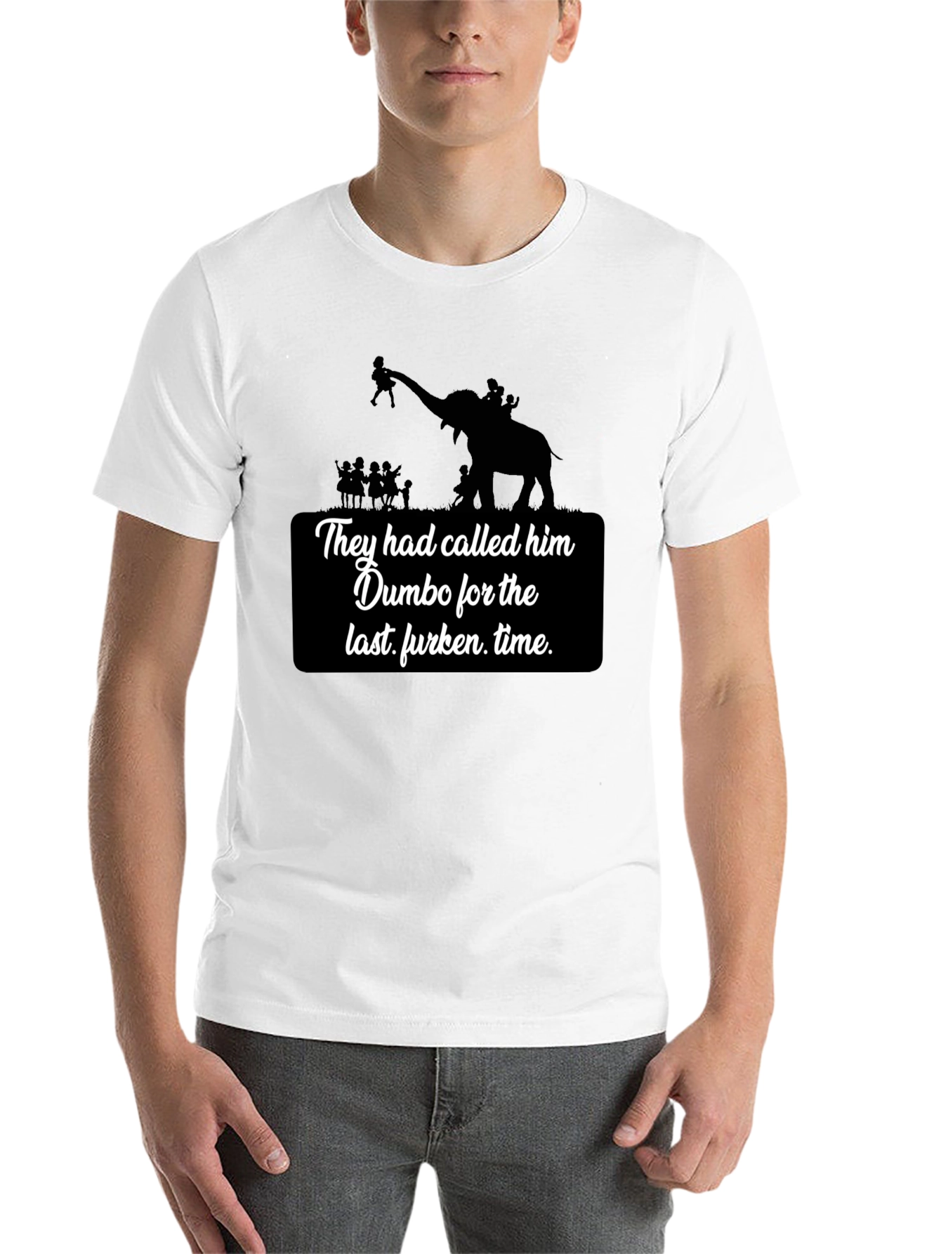 Black Dumbo Revenge T-Shirt - Funny Graphic Tee view 14