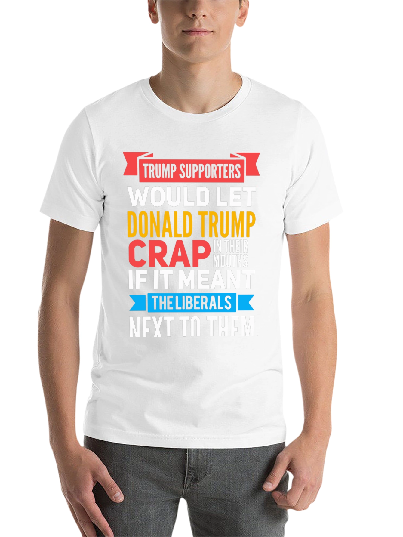 Black Funny Anti-Liberal T-Shirt - Trump Supporters view 14