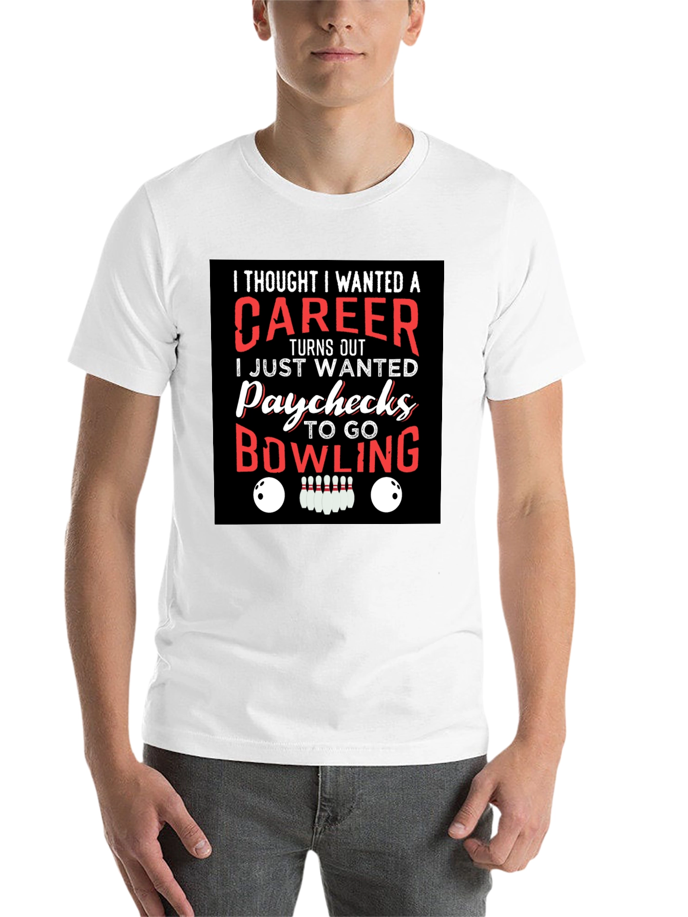Black Bowling Paychecks Graphic T-Shirt view 14