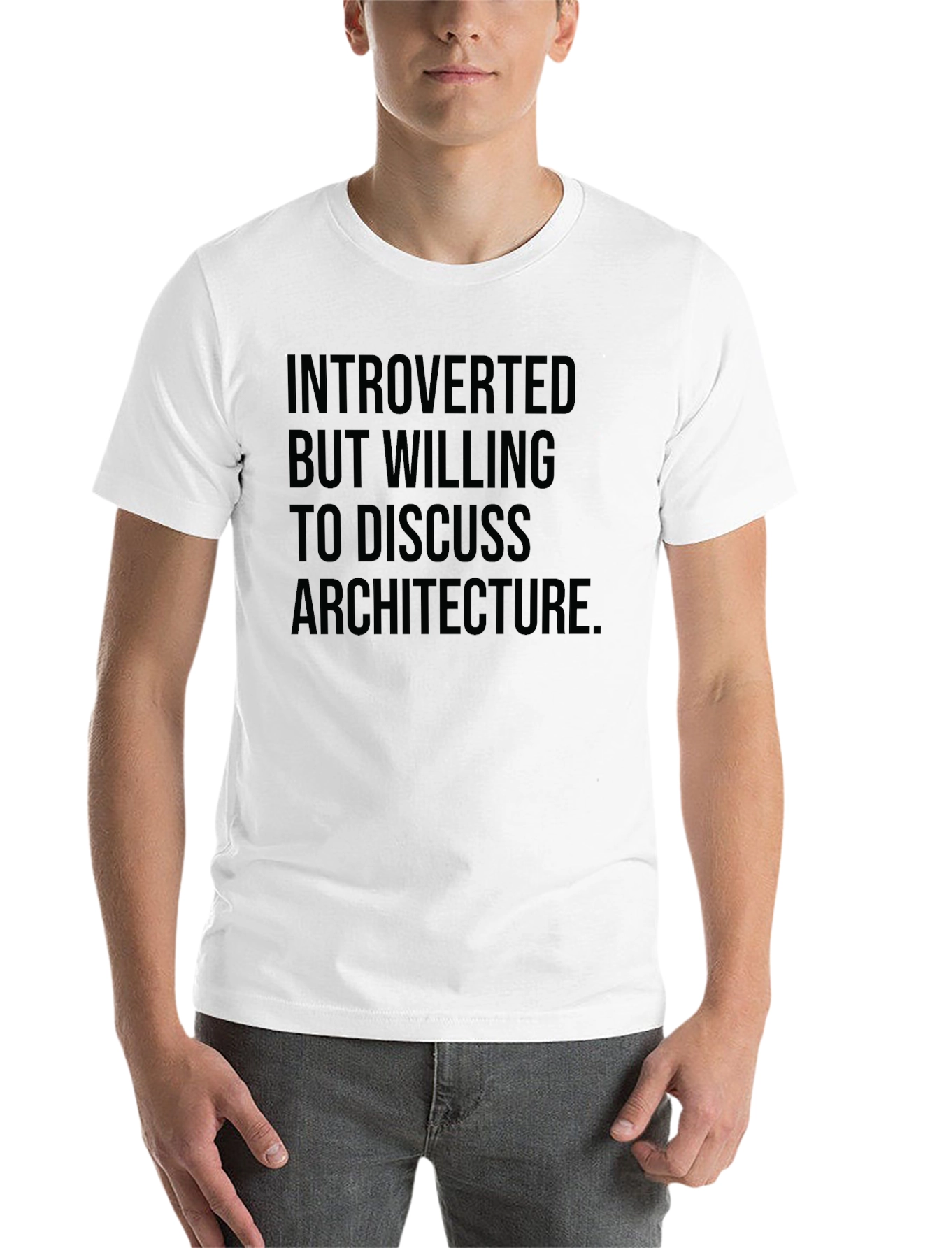 Black Introverted Architect T-Shirt: Discuss Architecture view 14