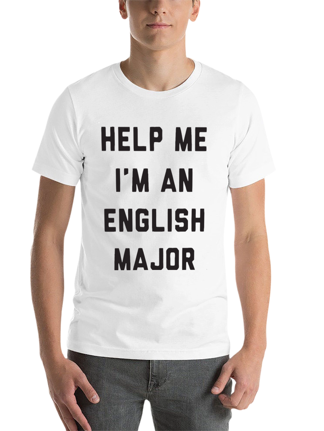 Black Help Me I'm An English Major T-Shirt view 14