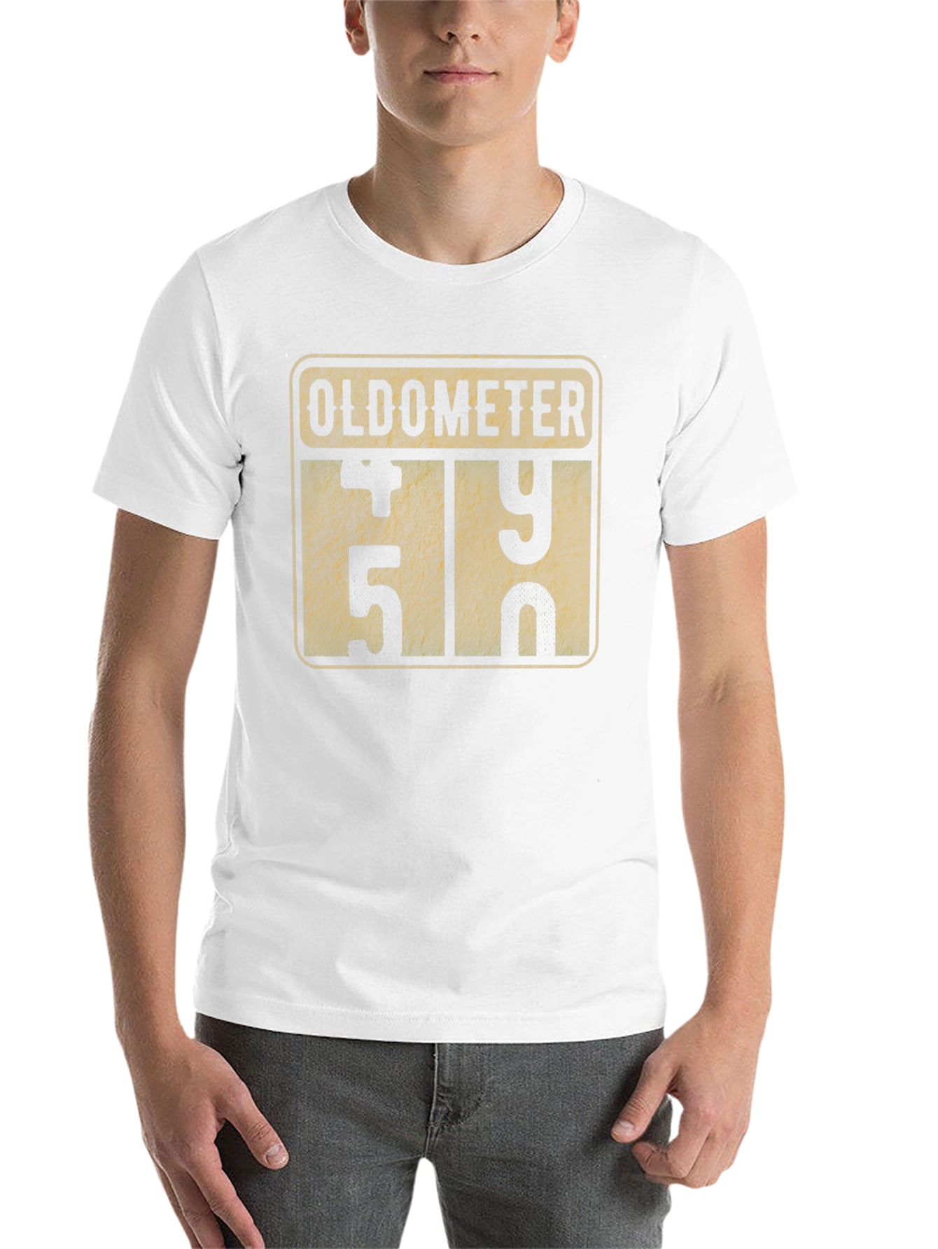 Black Oldometer Funny Birthday T-Shirt view 14