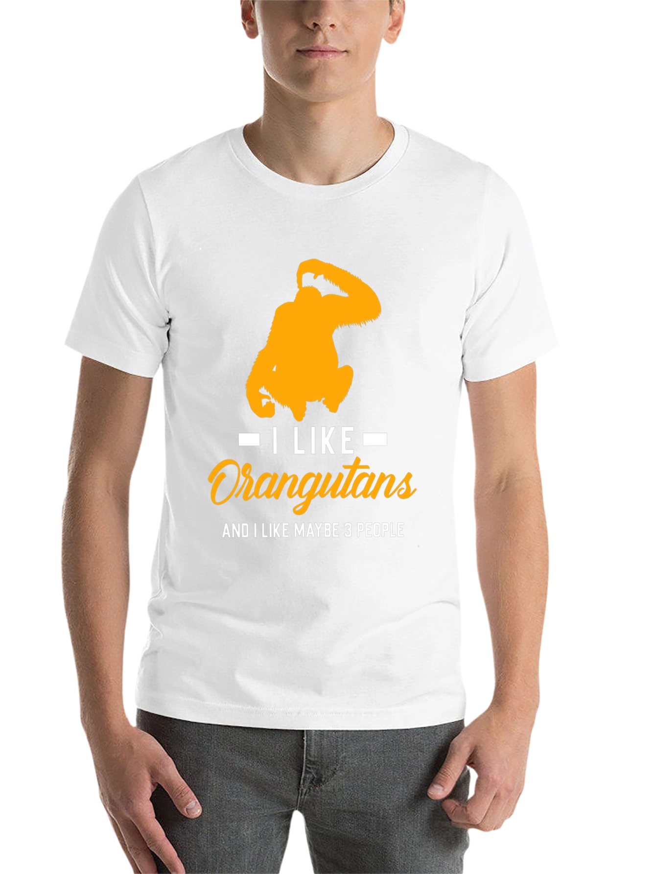 Black I Like Orangutans Graphic T-Shirt view 14