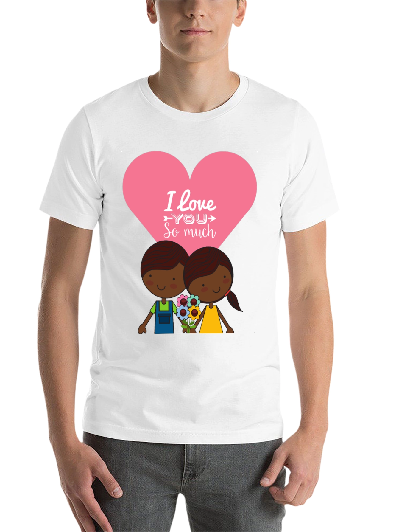 Black I Love You So Much Graphic T-Shirt view 14