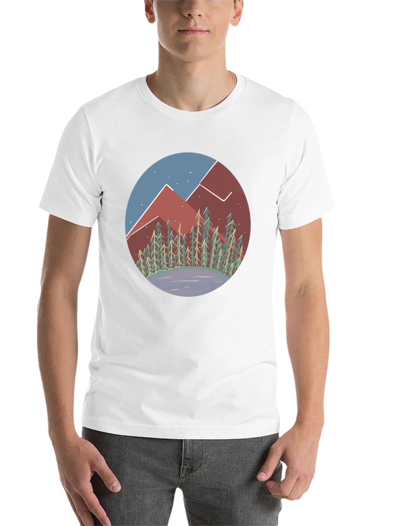 Black Mountain Vista Graphic Tee - Unisex Black Shirt view 14