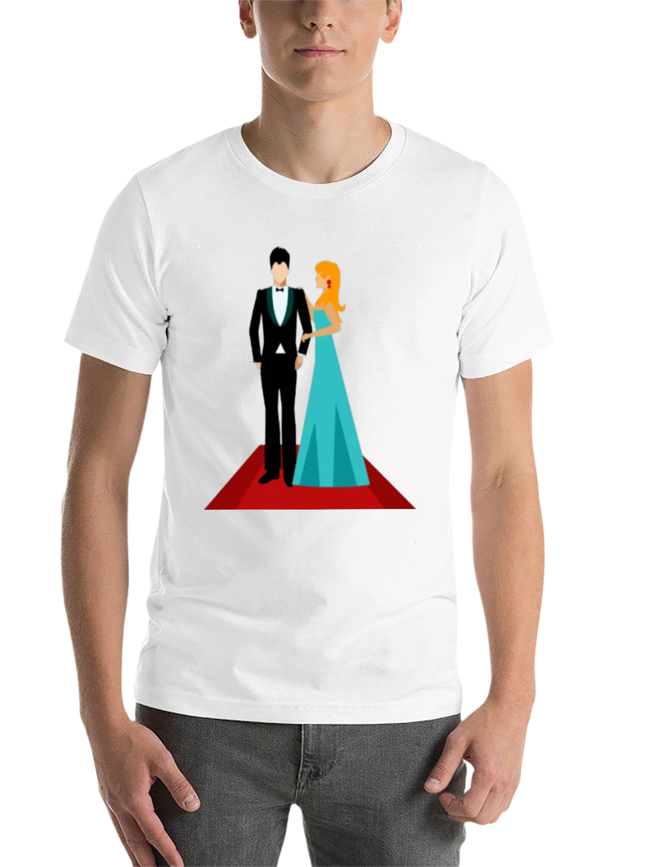 Black Red Carpet Affair T-Shirt - Stylish Graphic Tee view 14