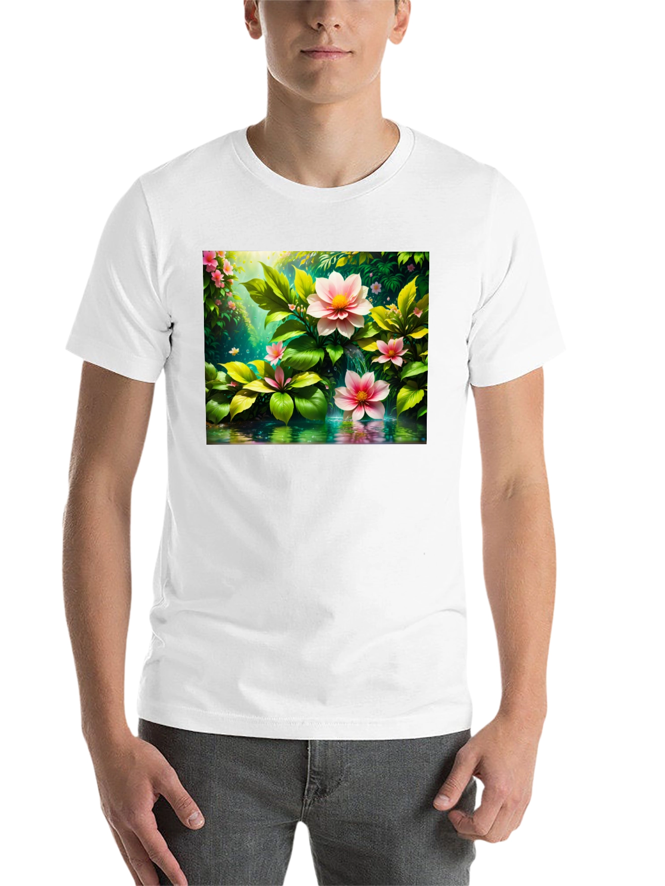 Black Floral Bloom T-Shirt - Nature Inspired Tee view 14