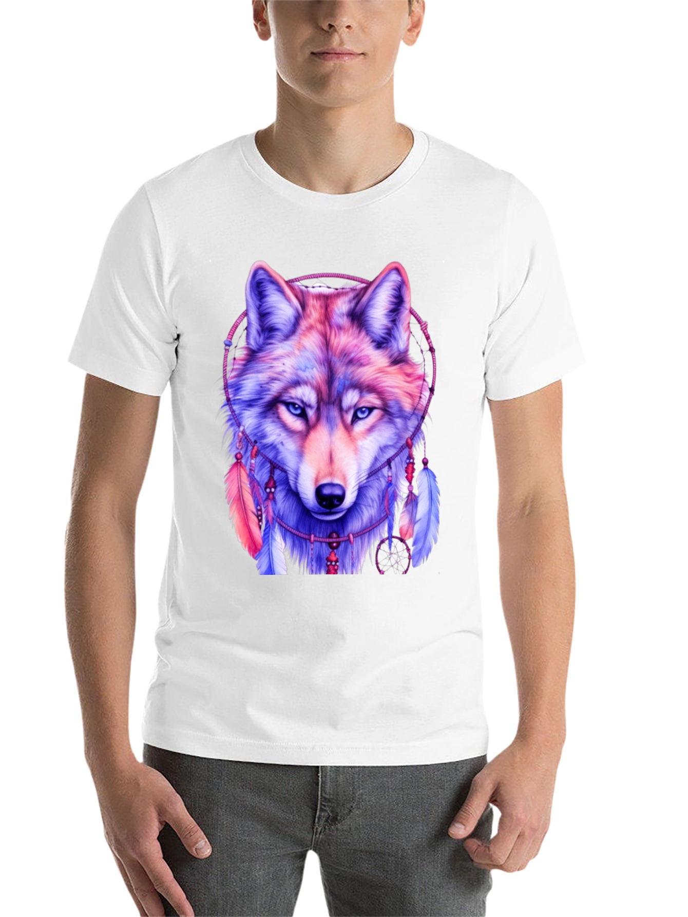 Black Wolf Dreamcatcher Graphic Tee view 14