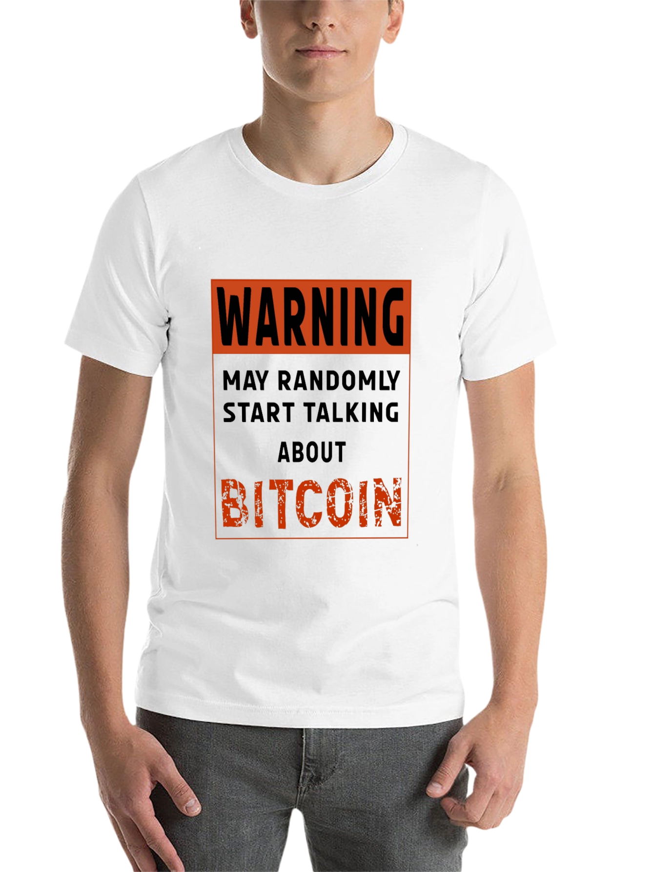 Black Warning Bitcoin T-Shirt - Funny Crypto Tee view 14