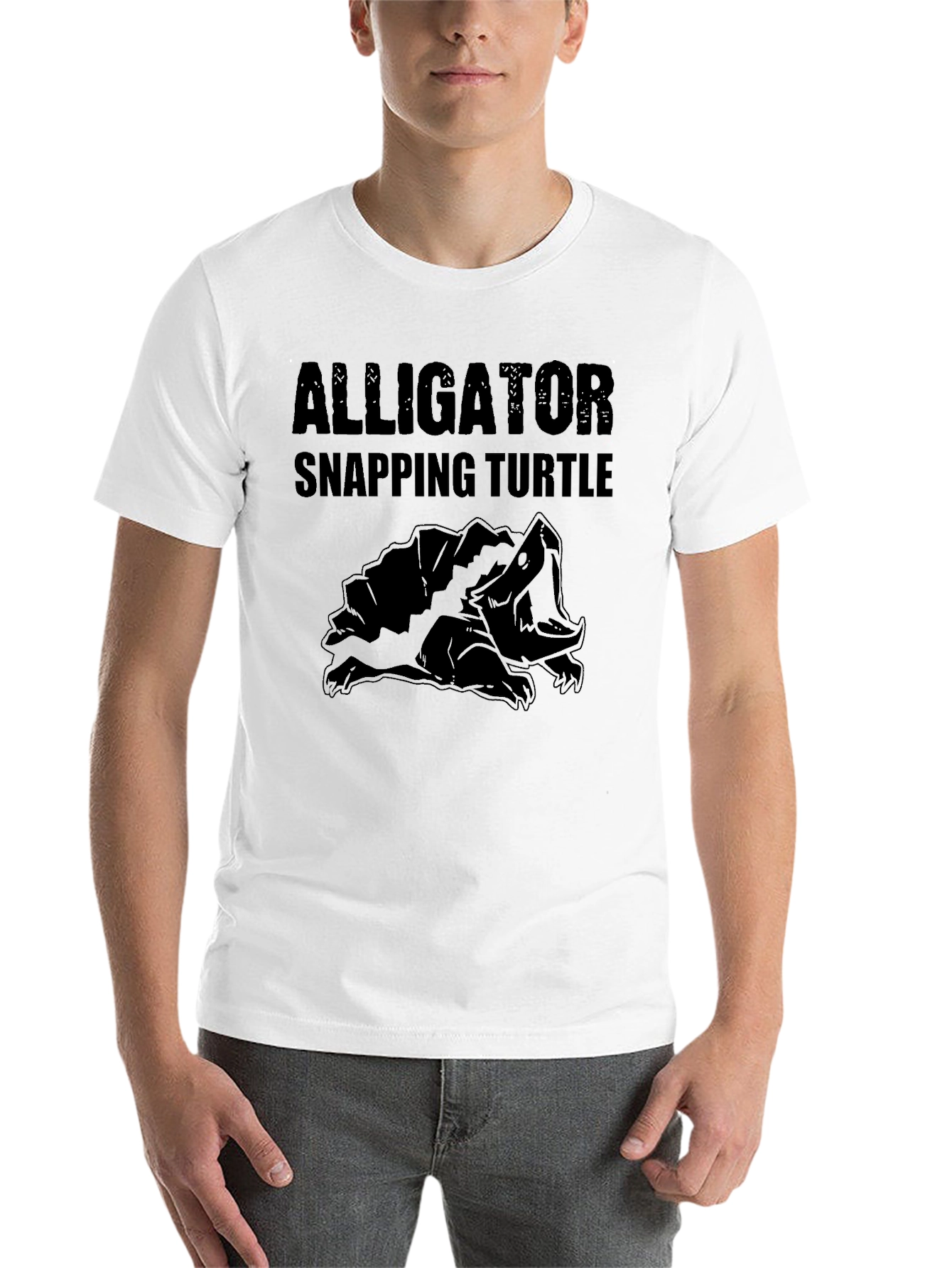 Black Alligator Snapping Turtle Graphic Tee view 14