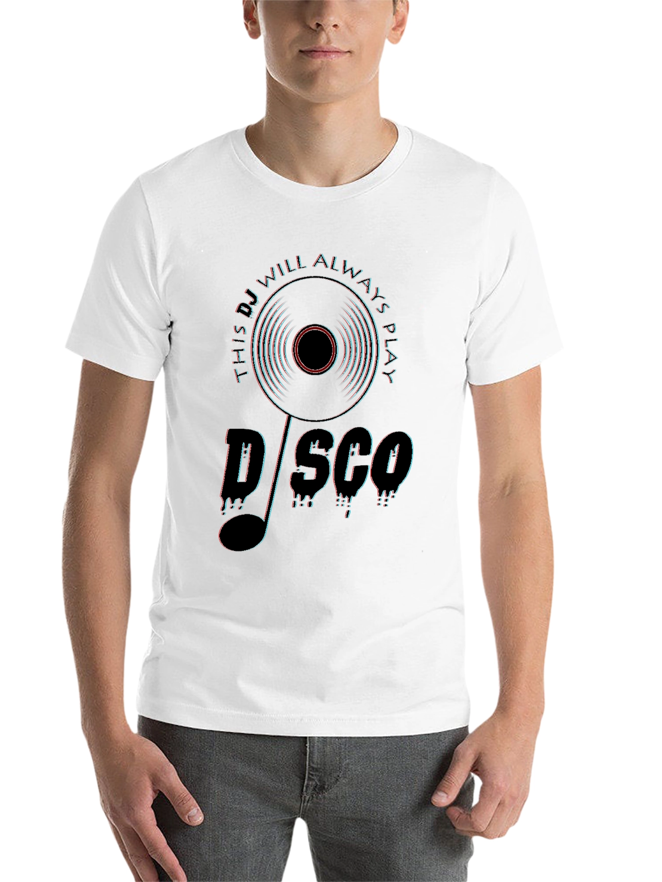 Black Retro Disco DJ T-Shirt view 14