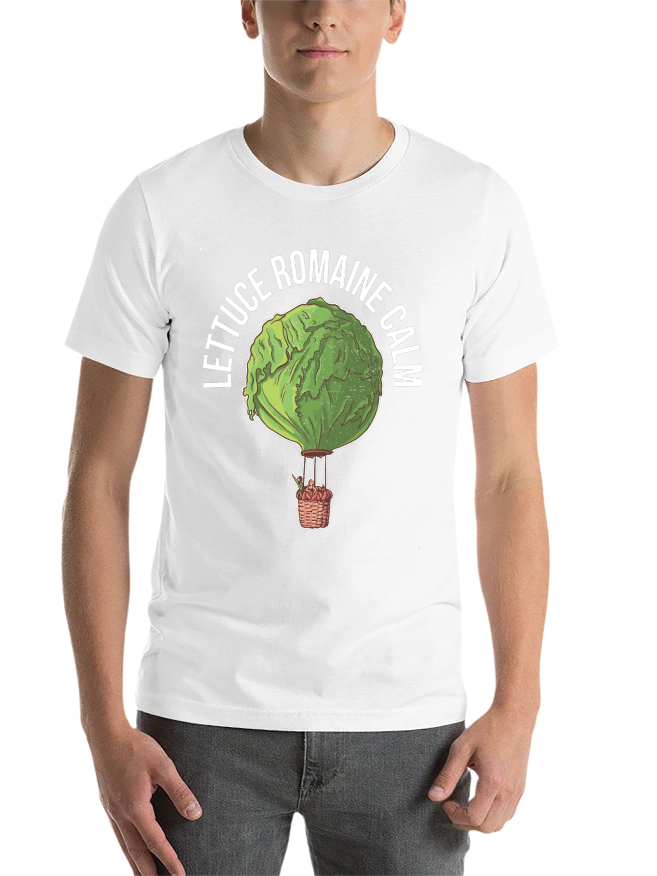 Black Lettuce Romaine Calm Funny Graphic T-Shirt view 14
