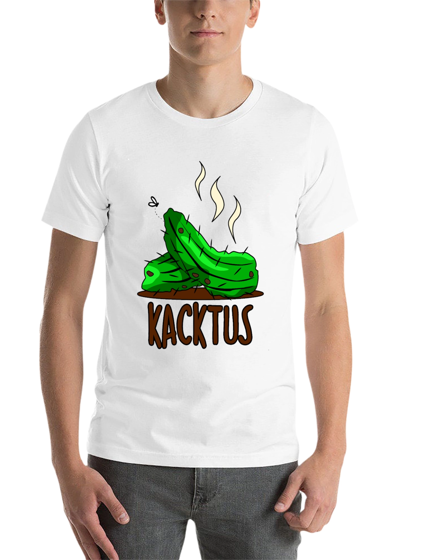 Black Humorous 'Kacktus' Graphic T-Shirt - Unique Novelty Tee view 14