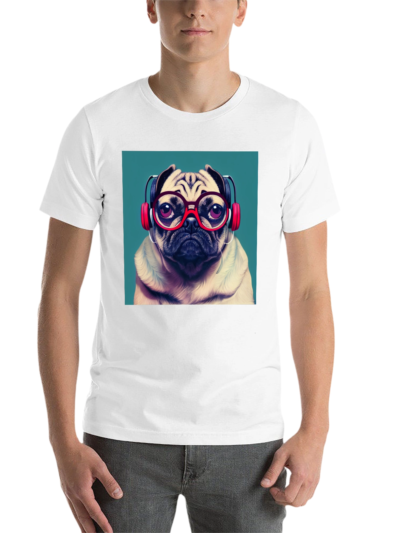Black Pug DJ Graphic Tee - Stylish Comfort view 14