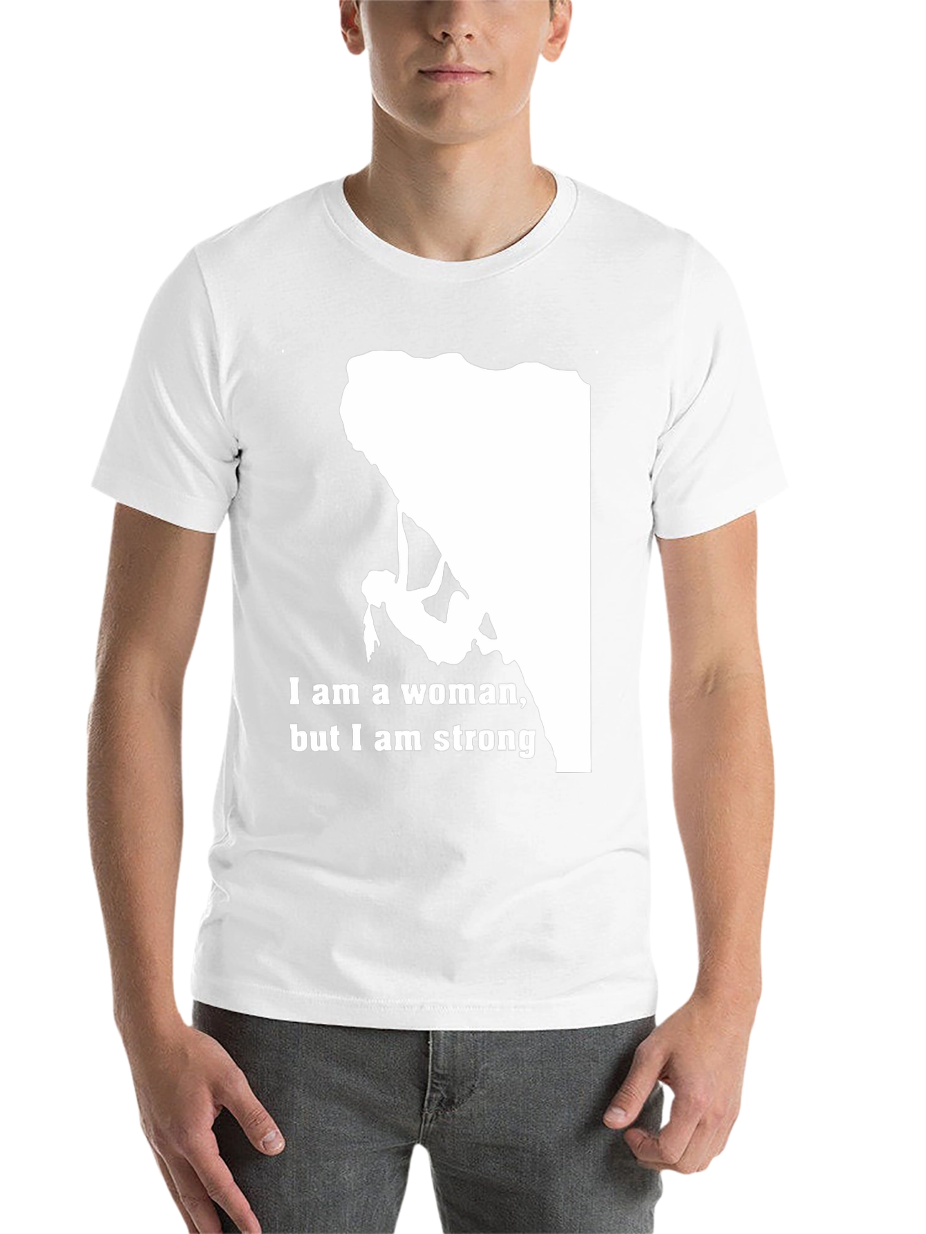 Black Strong Woman Climber T-Shirt - Black view 14
