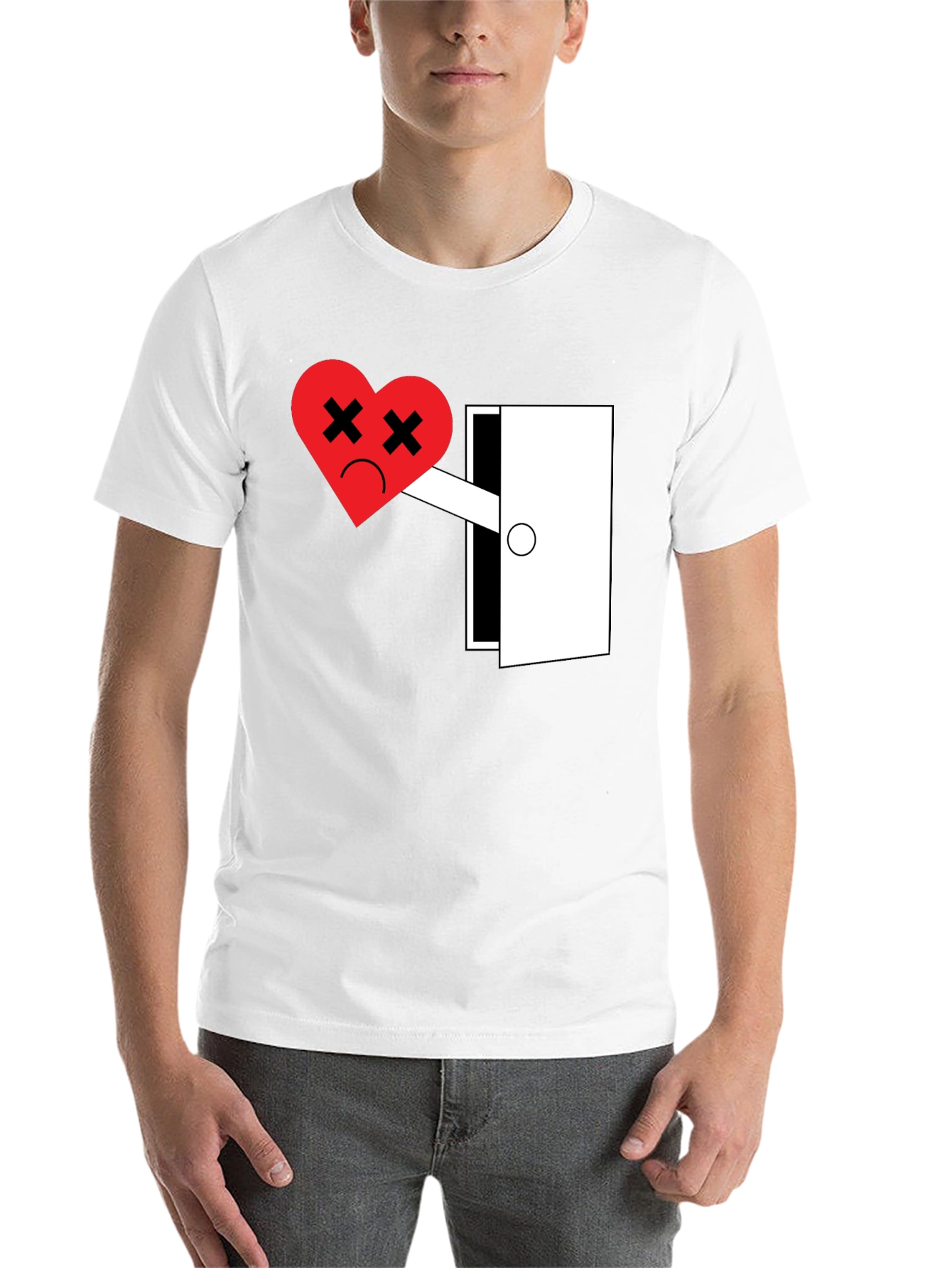 Black Heartbreak Tee - Funny Graphic T-Shirt for Men view 14