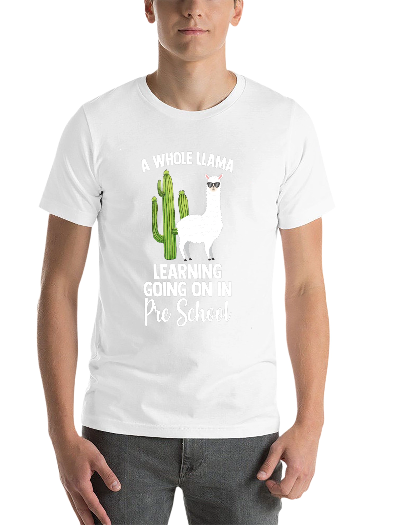 Black Llama Pre-School Teacher T-Shirt view 14