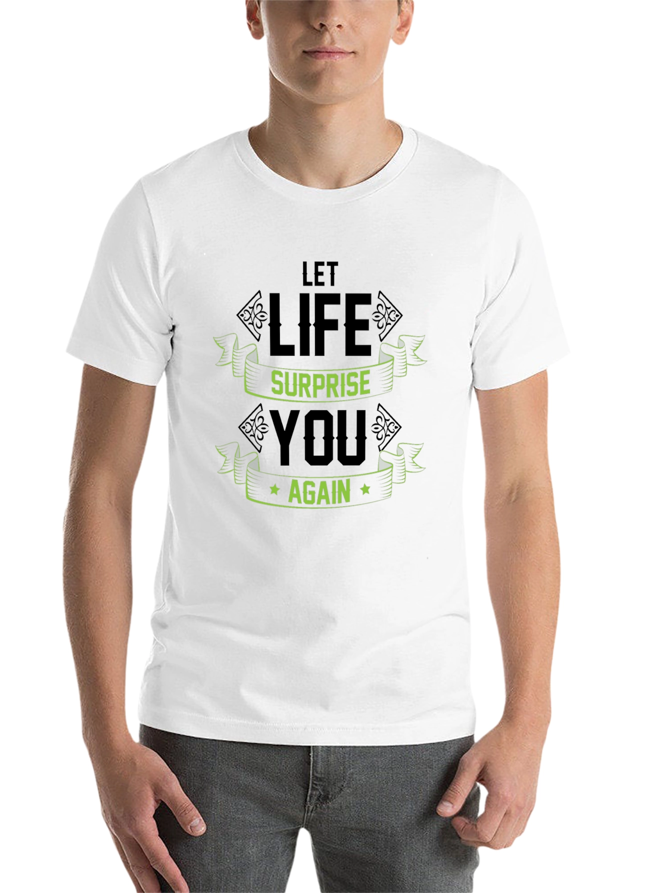 Black Let Life Surprise You Again Graphic Tee view 14