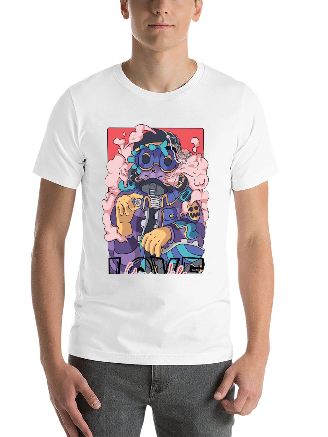 Black Urban Cartoon Graphic Tee view 14