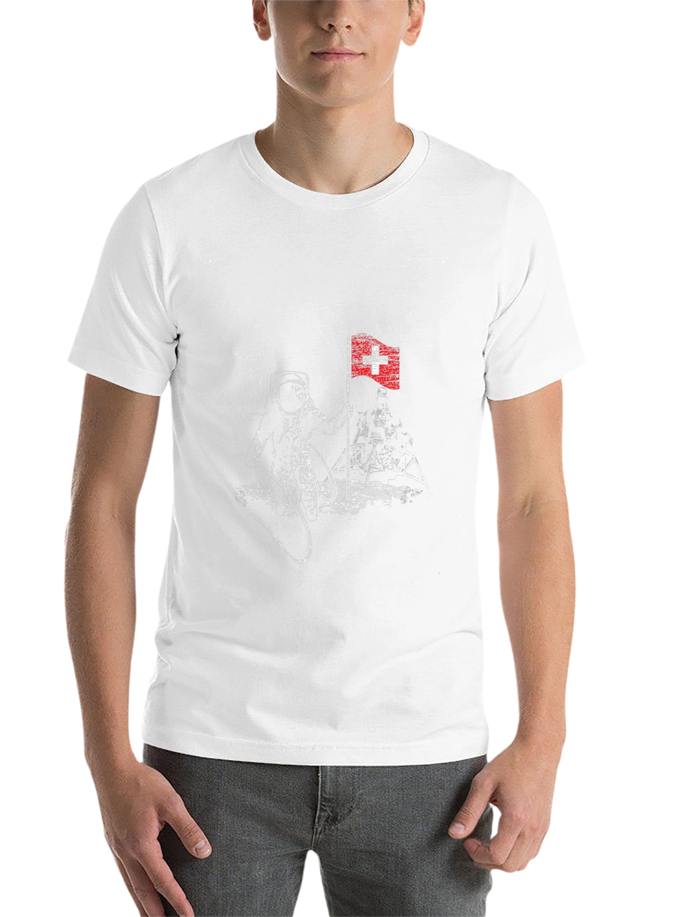 Black Swiss Astronaut T-Shirt view 14