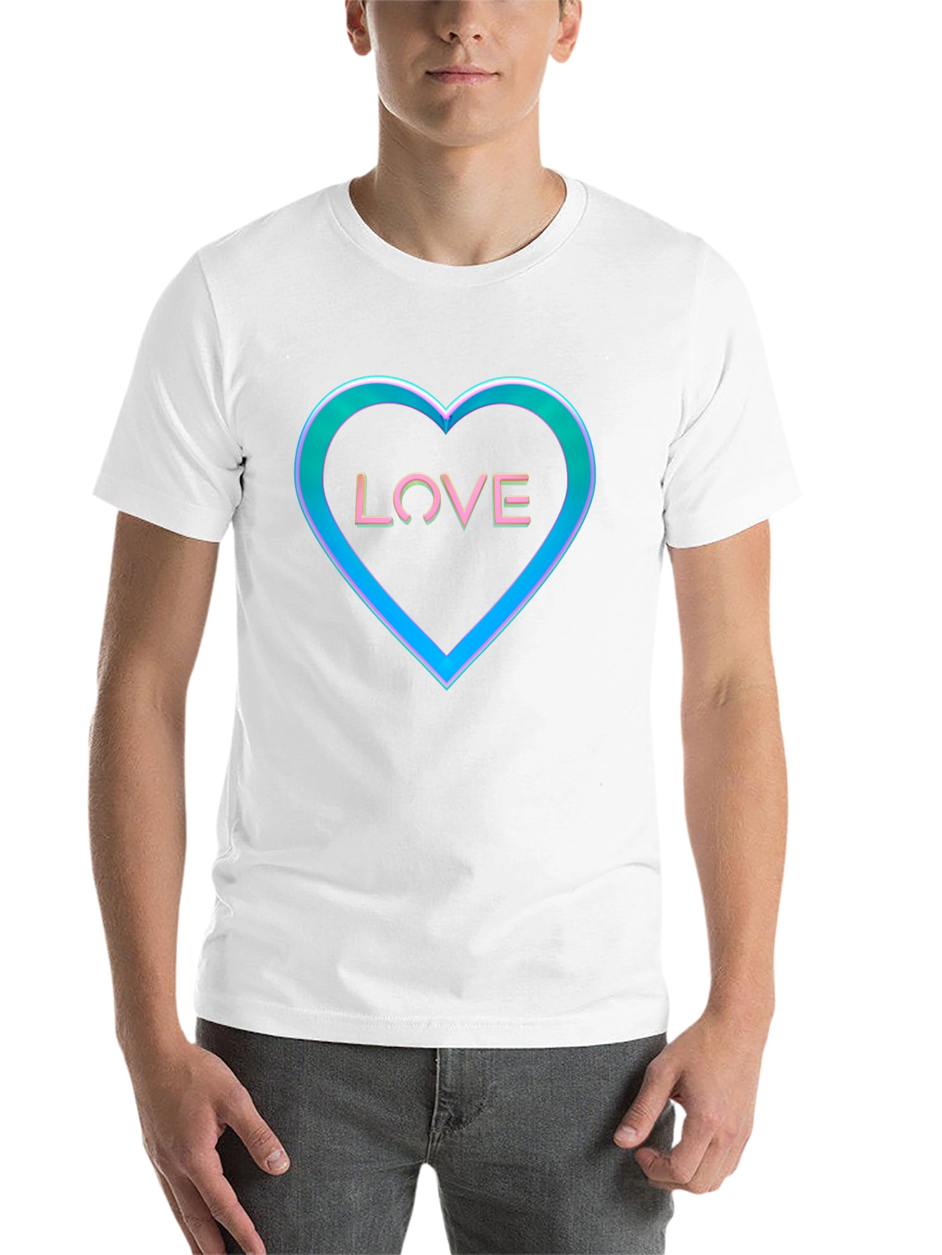 Black Love Heart Graphic Tee - Black view 14