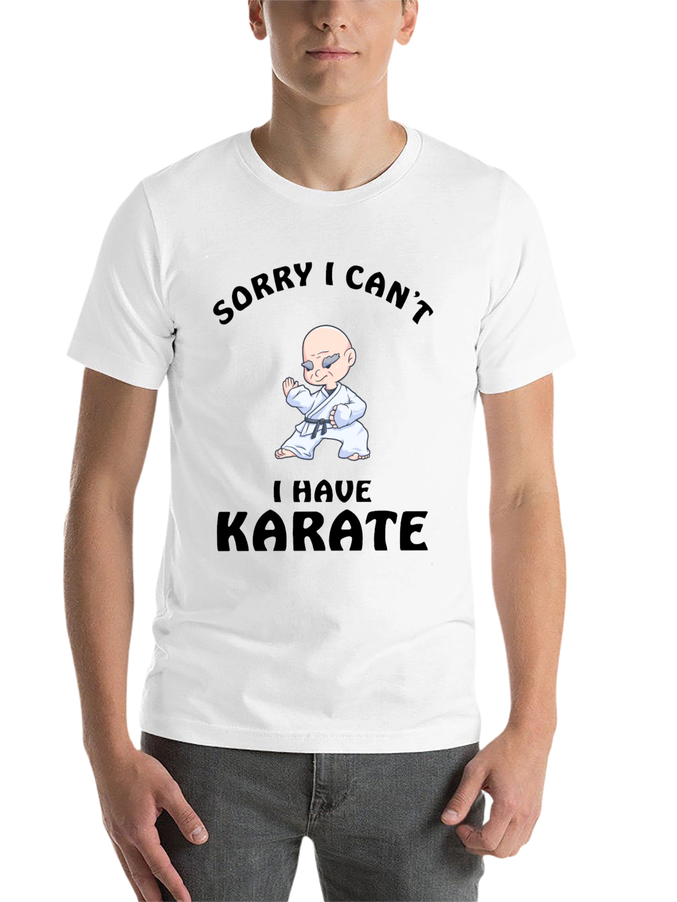 Black Funny Karate T-Shirt - Sorry I Can't view 14