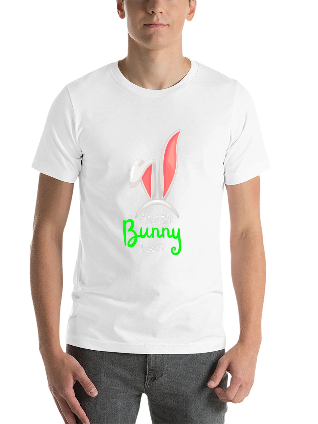 Black Crazy Bunny Lady Graphic Tee view 14