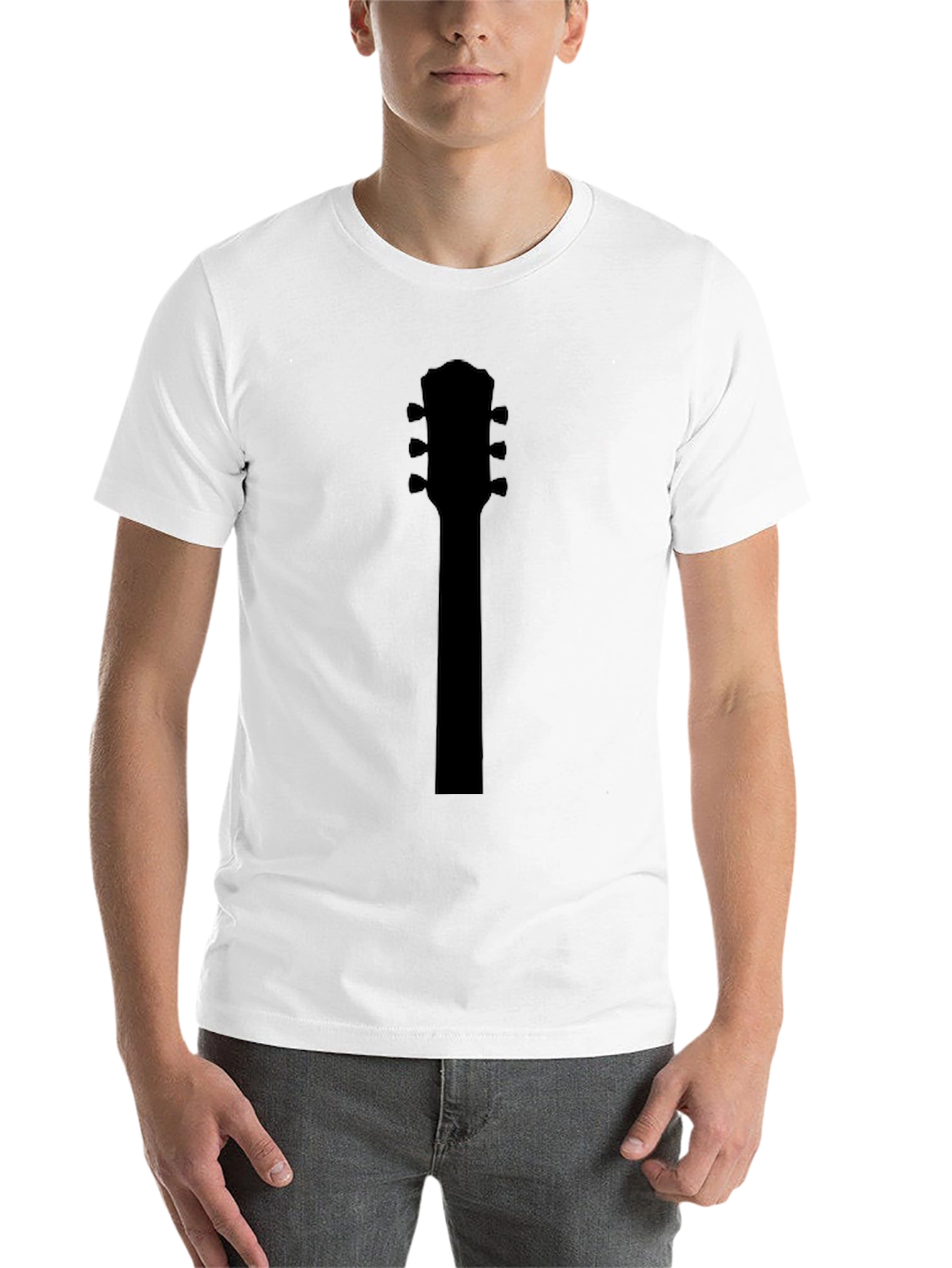 Black Guitar Neck T-Shirt - Music Lover Tee view 14