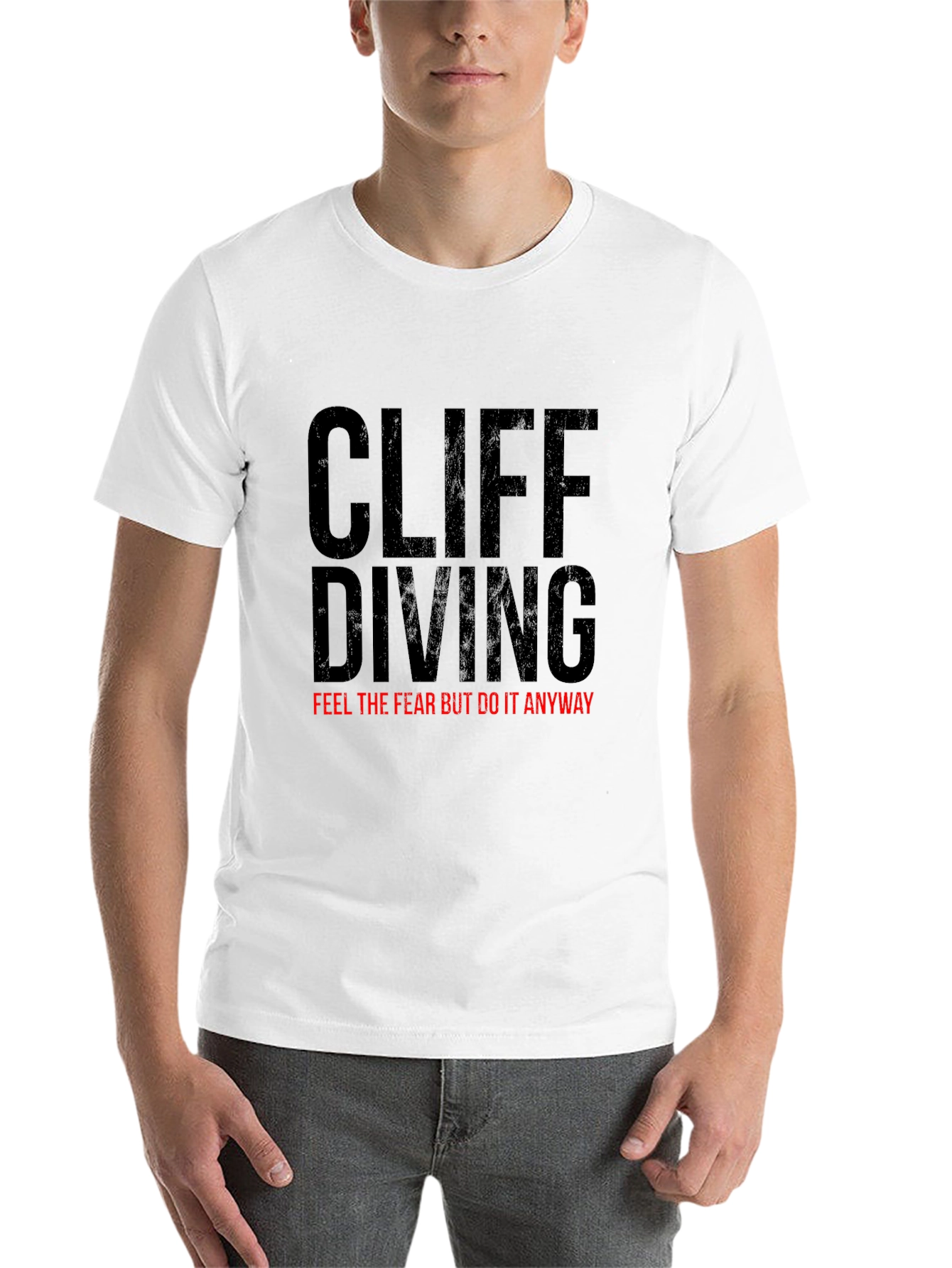 Black Cliff Diving Graphic T-Shirt - Black view 14
