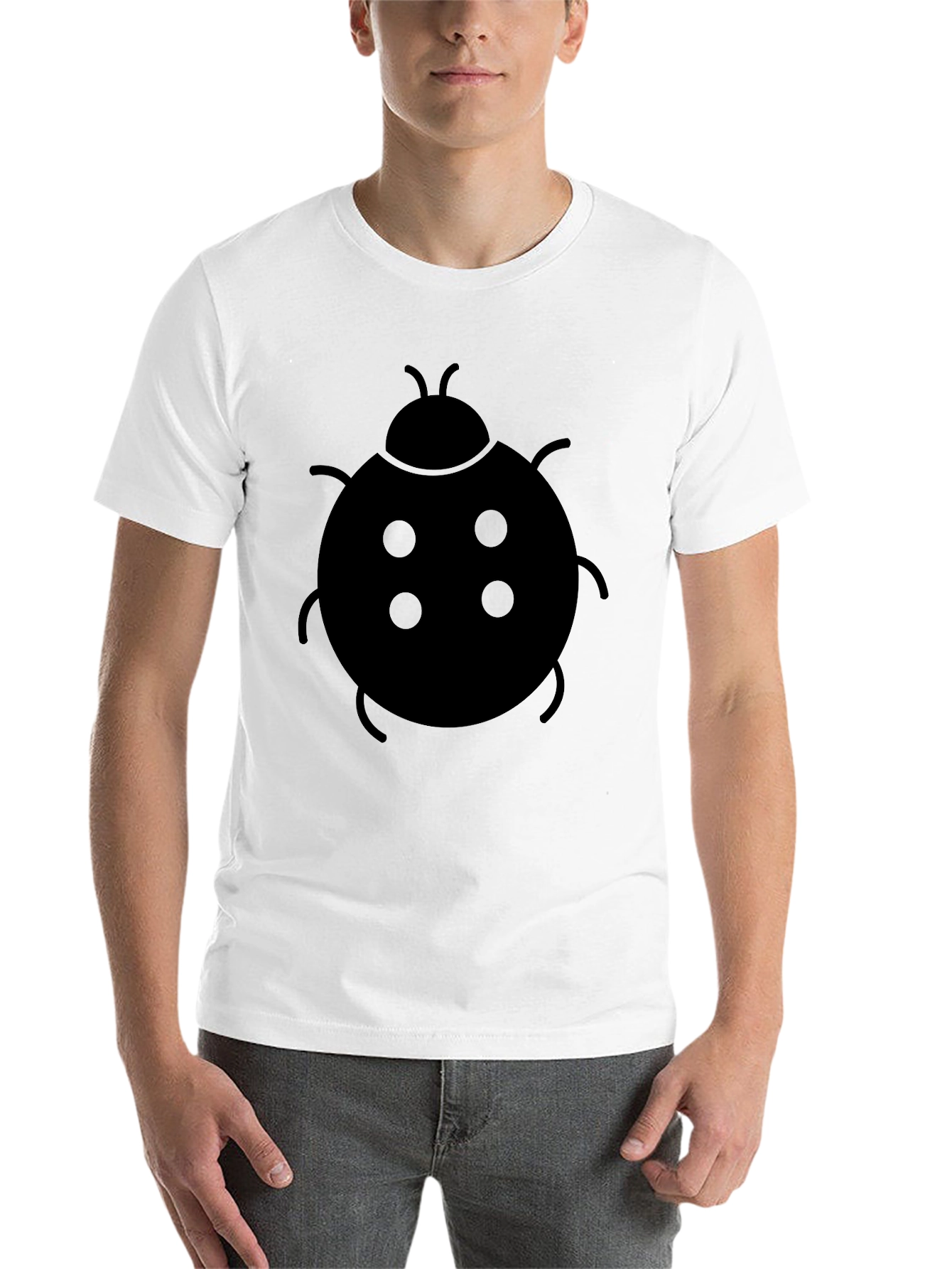 Black Ladybug Graphic Black T-Shirt view 14