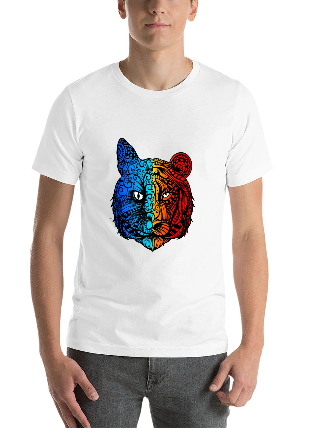 Black Vibrant Tiger Graphic Tee - Unique Animal Design view 14