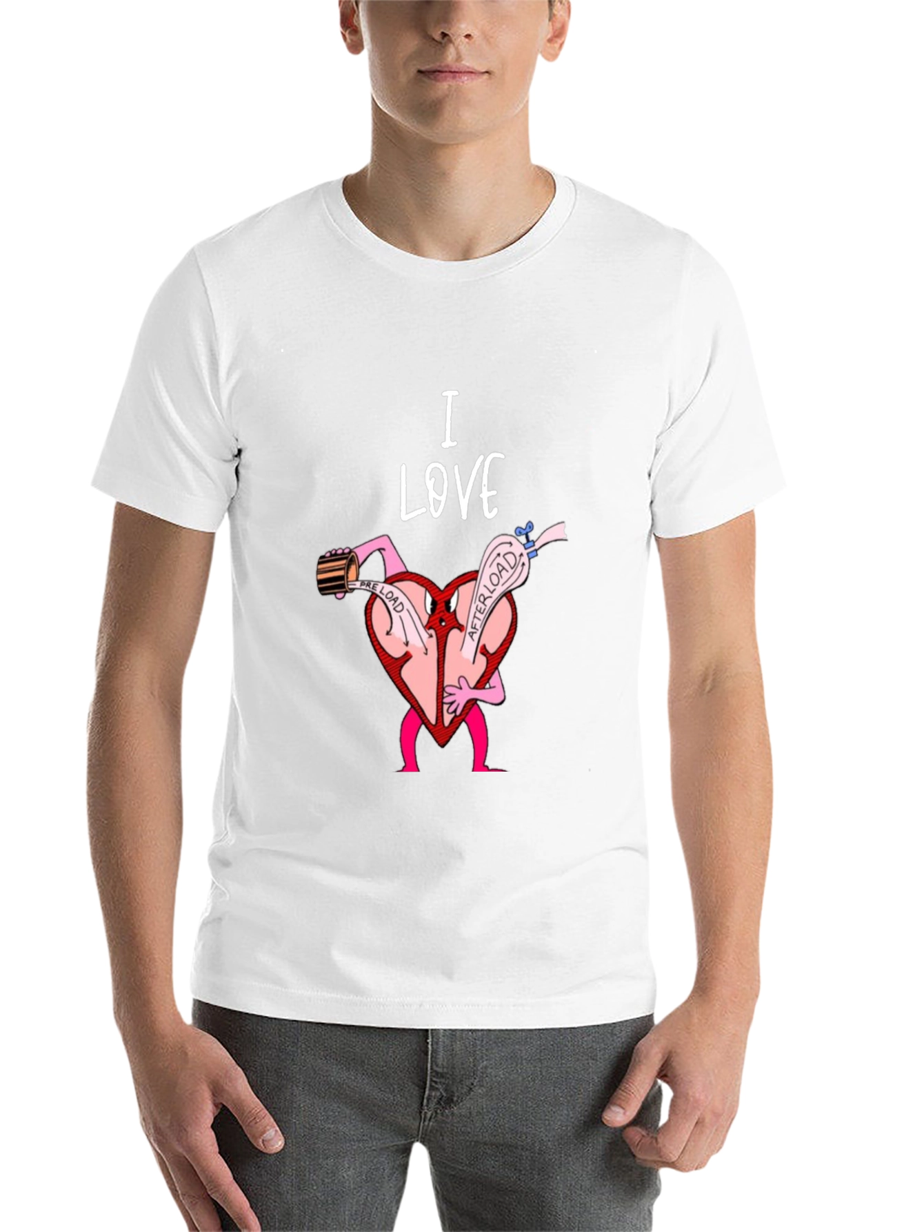 Black I Love Heart Preload T-Shirt view 14