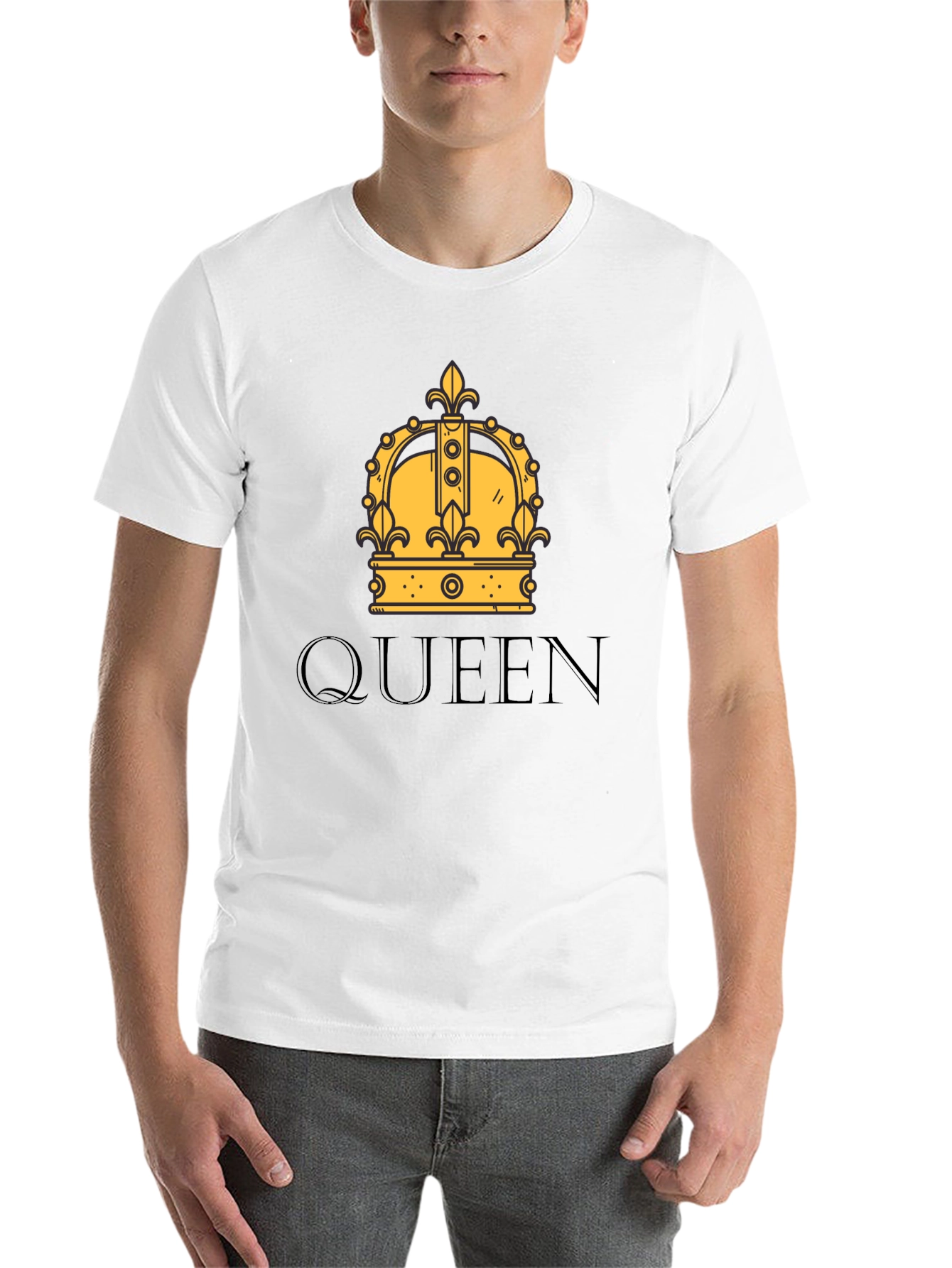 Black Queen Crown Graphic Print Black T-Shirt view 14