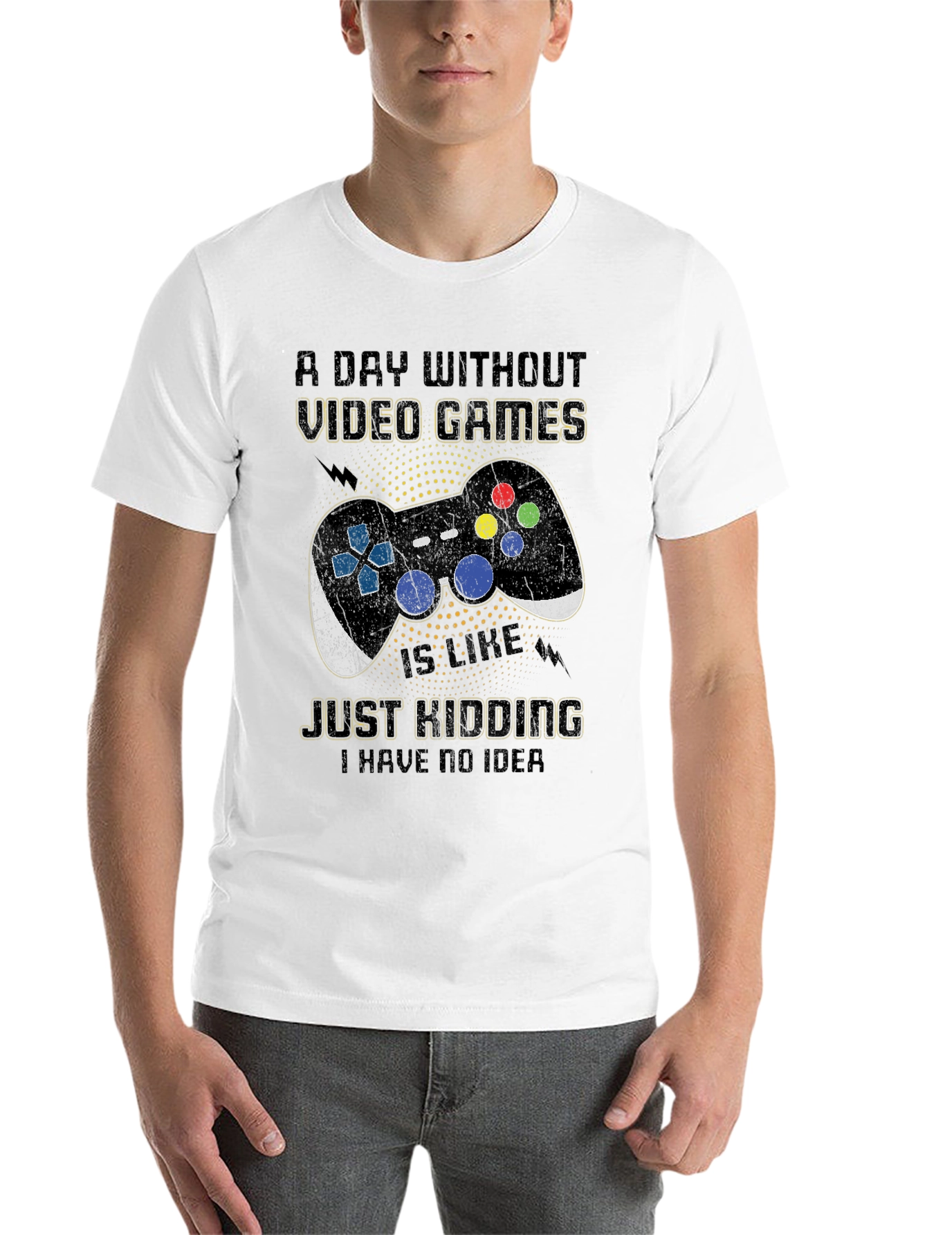 Black Funny Video Game T-Shirt - A Day Without Games view 14