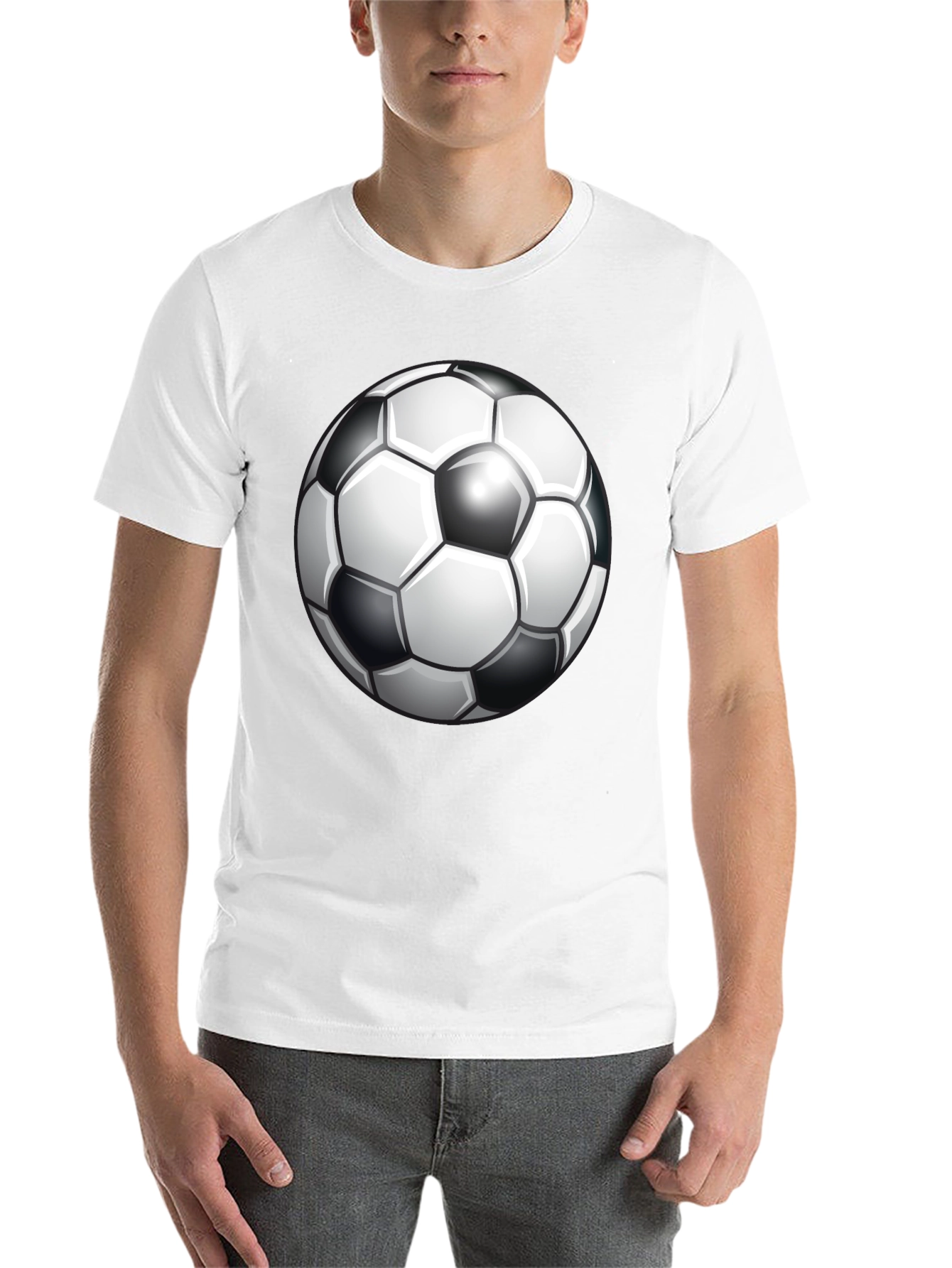 Black Soccer Ball Graphic Tee - Classic Design view 14