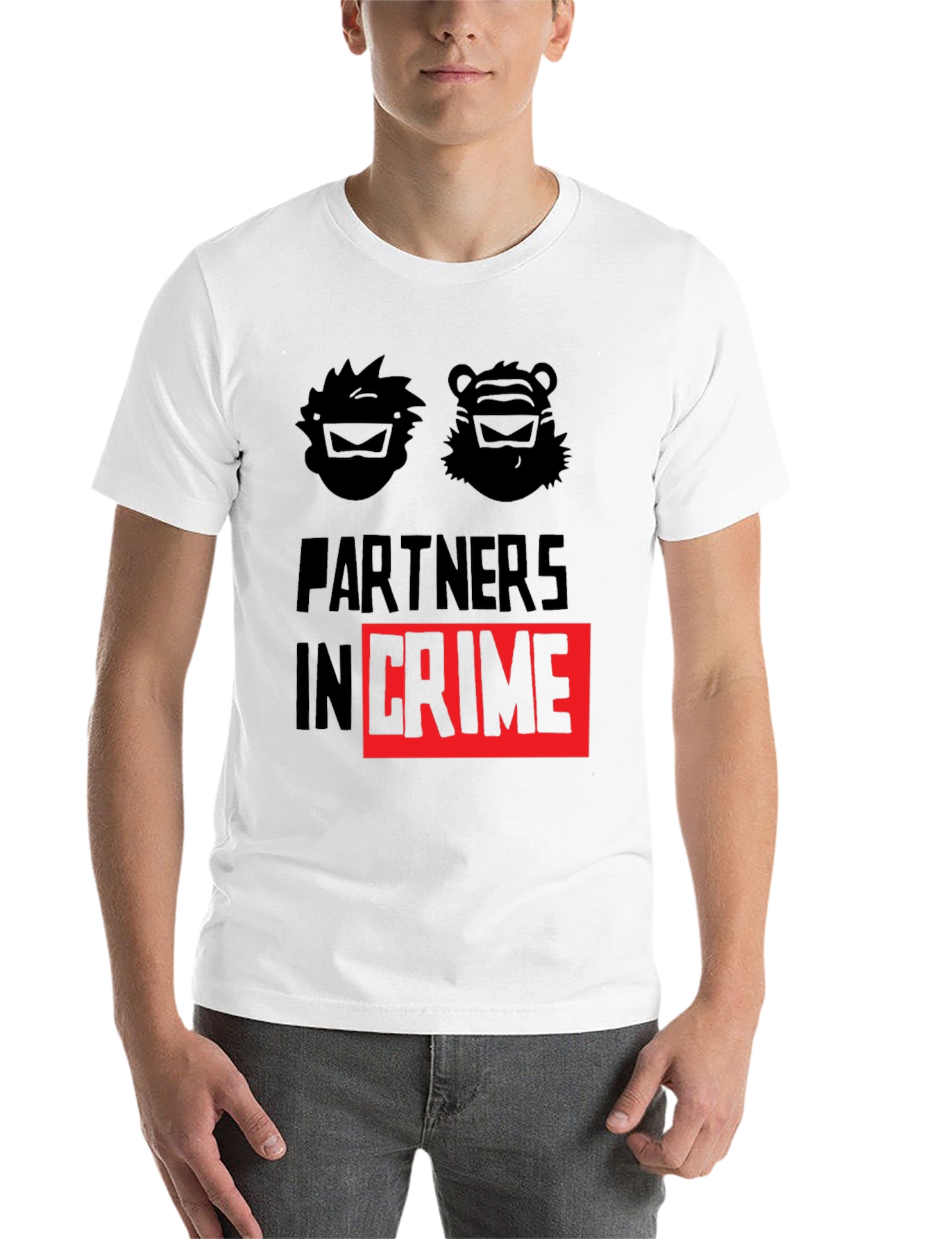 Black Partners in Crime Graphic T-Shirt - Black view 14