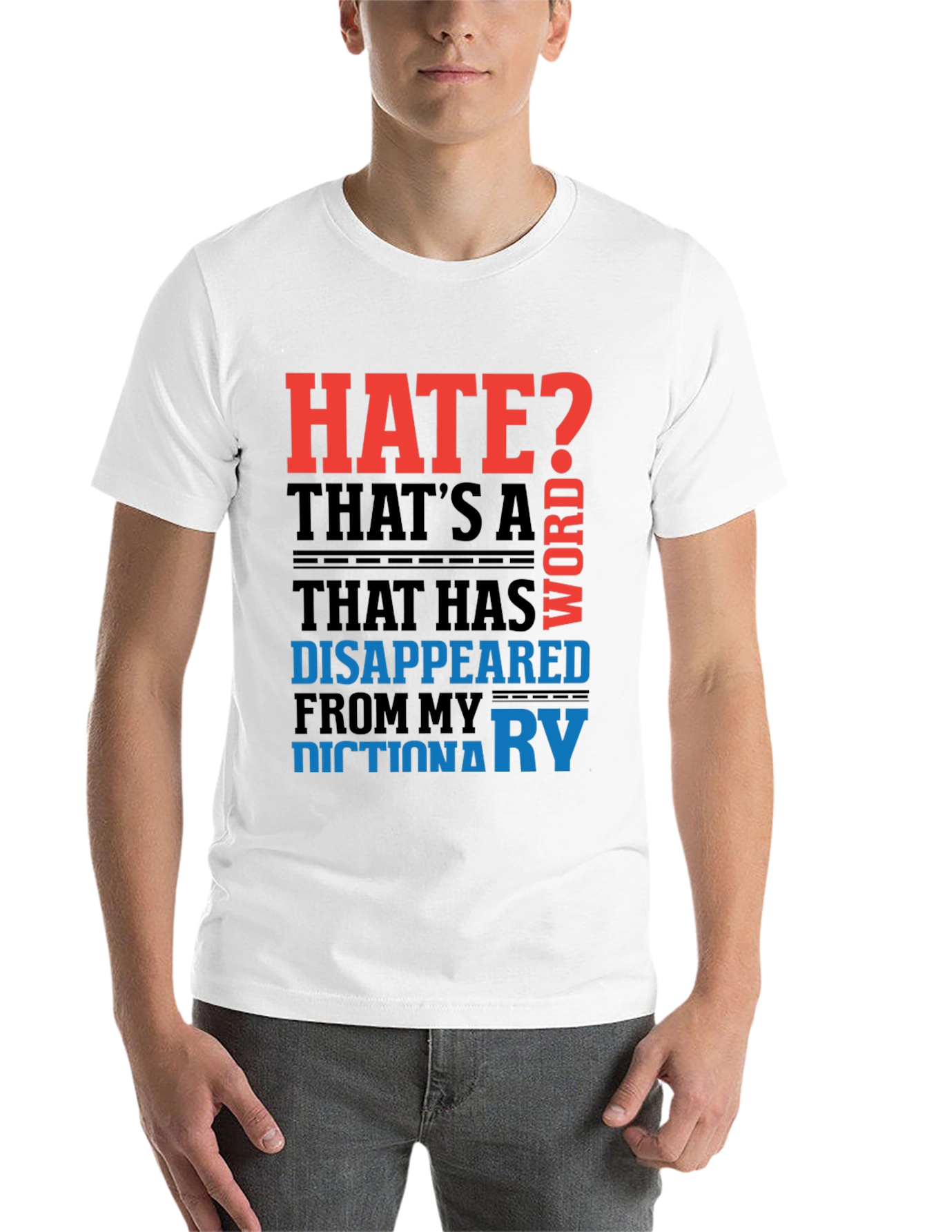 Black Hate? Disappeared Word T-Shirt view 14