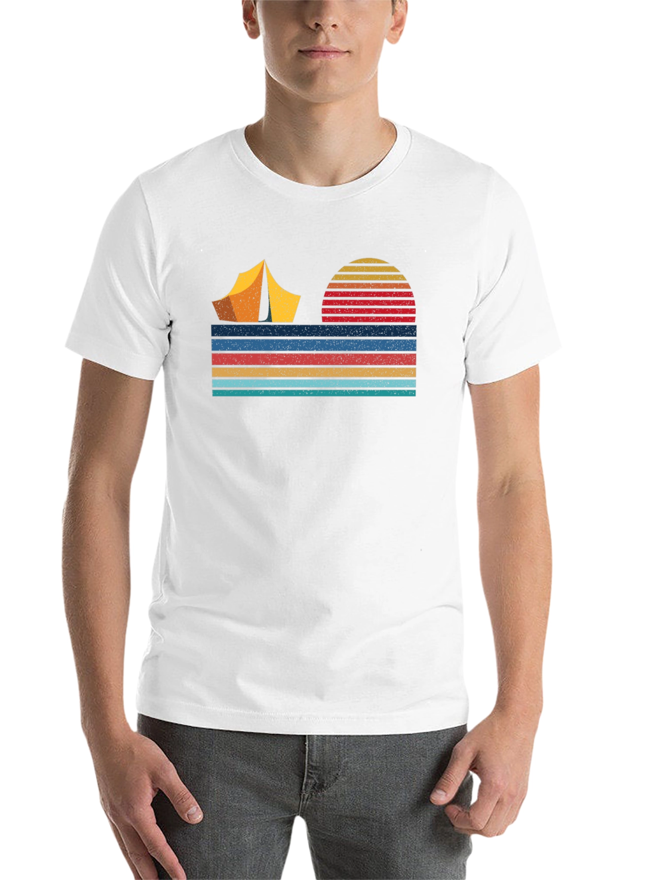 Black Retro Camping Adventure T-Shirt view 14