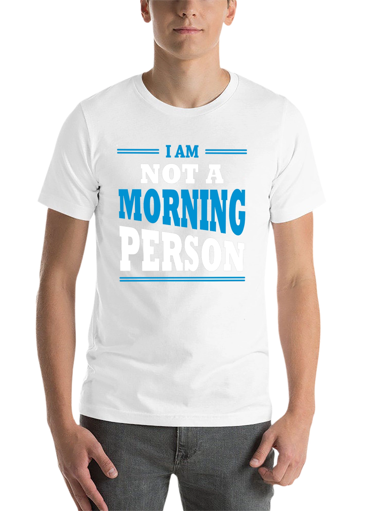Black I am Not a Morning Person T-Shirt - Funny Slogan Tee view 14