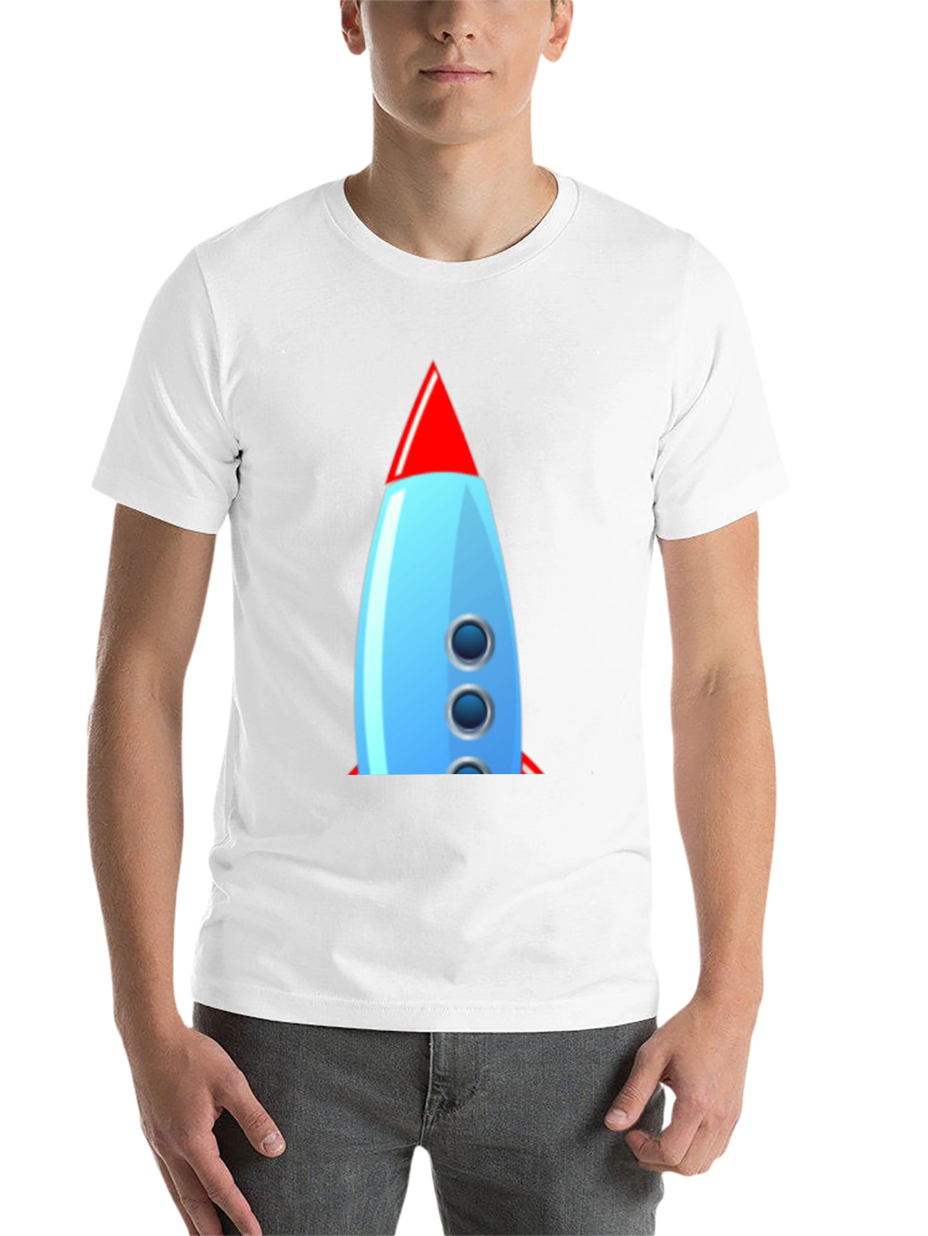 Black Retro Rocket Graphic Tee - Classic Cool! view 14