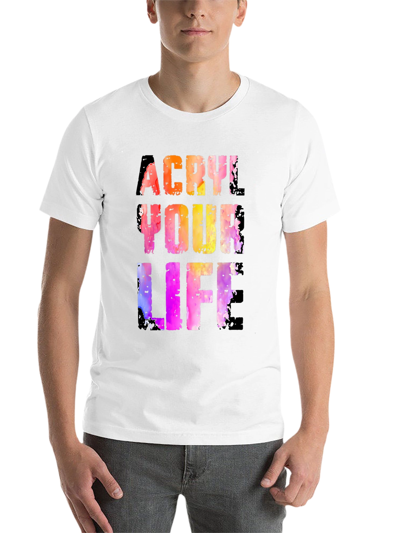 Black Acrylic Your Life Graphic Tee - Black T-Shirt view 14