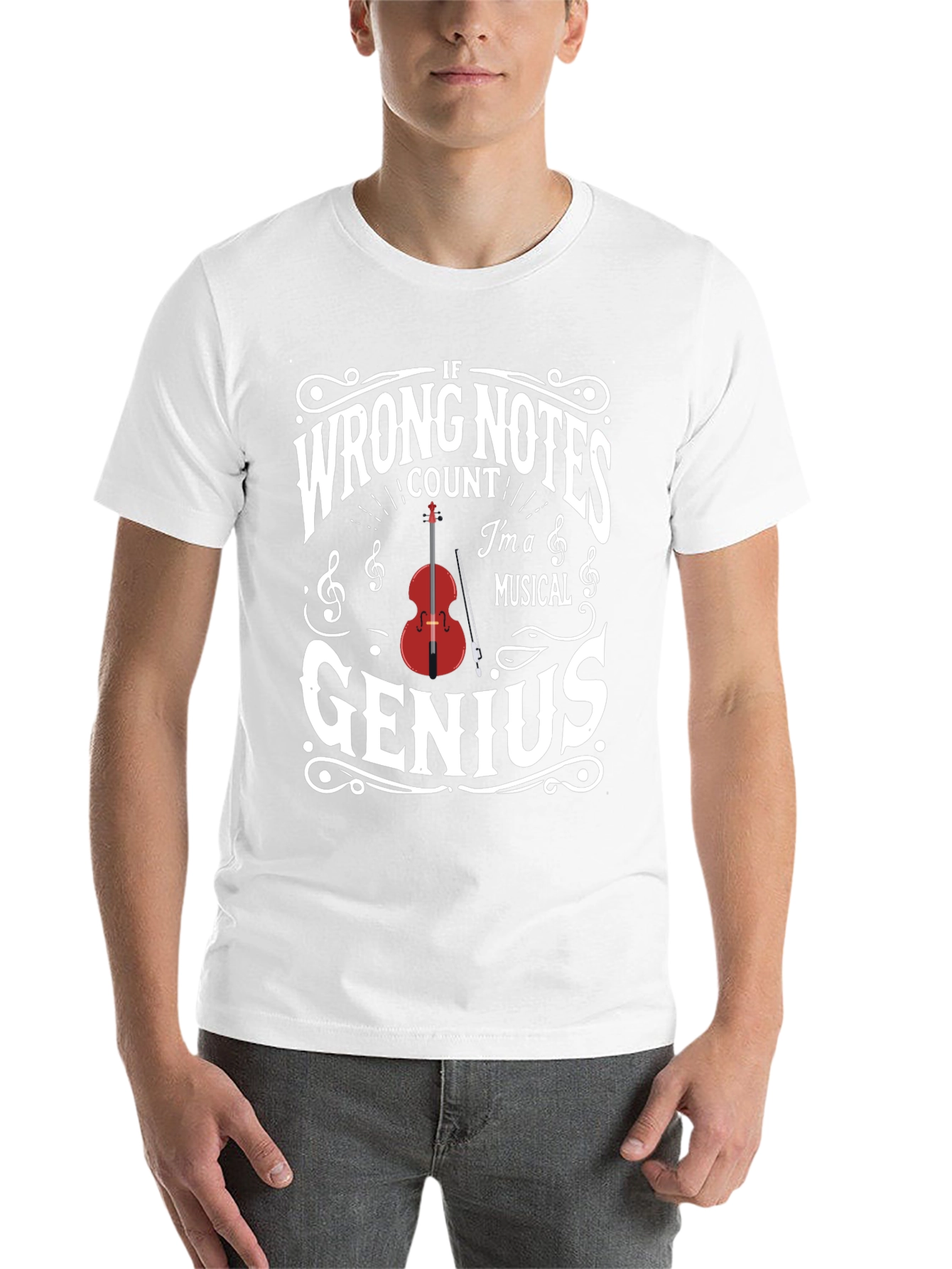 Black Musical Genius T-Shirt - Funny Musician Gift view 14