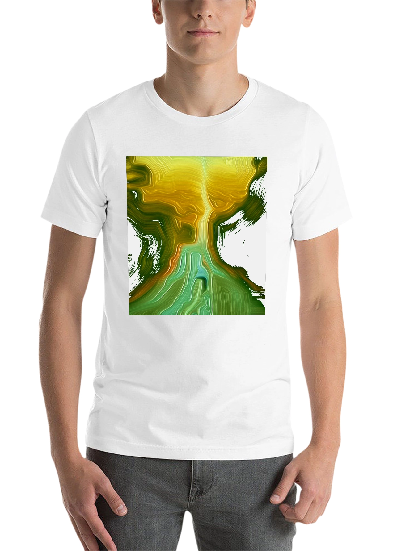Black Abstract Art T-Shirt - Unique Design view 14