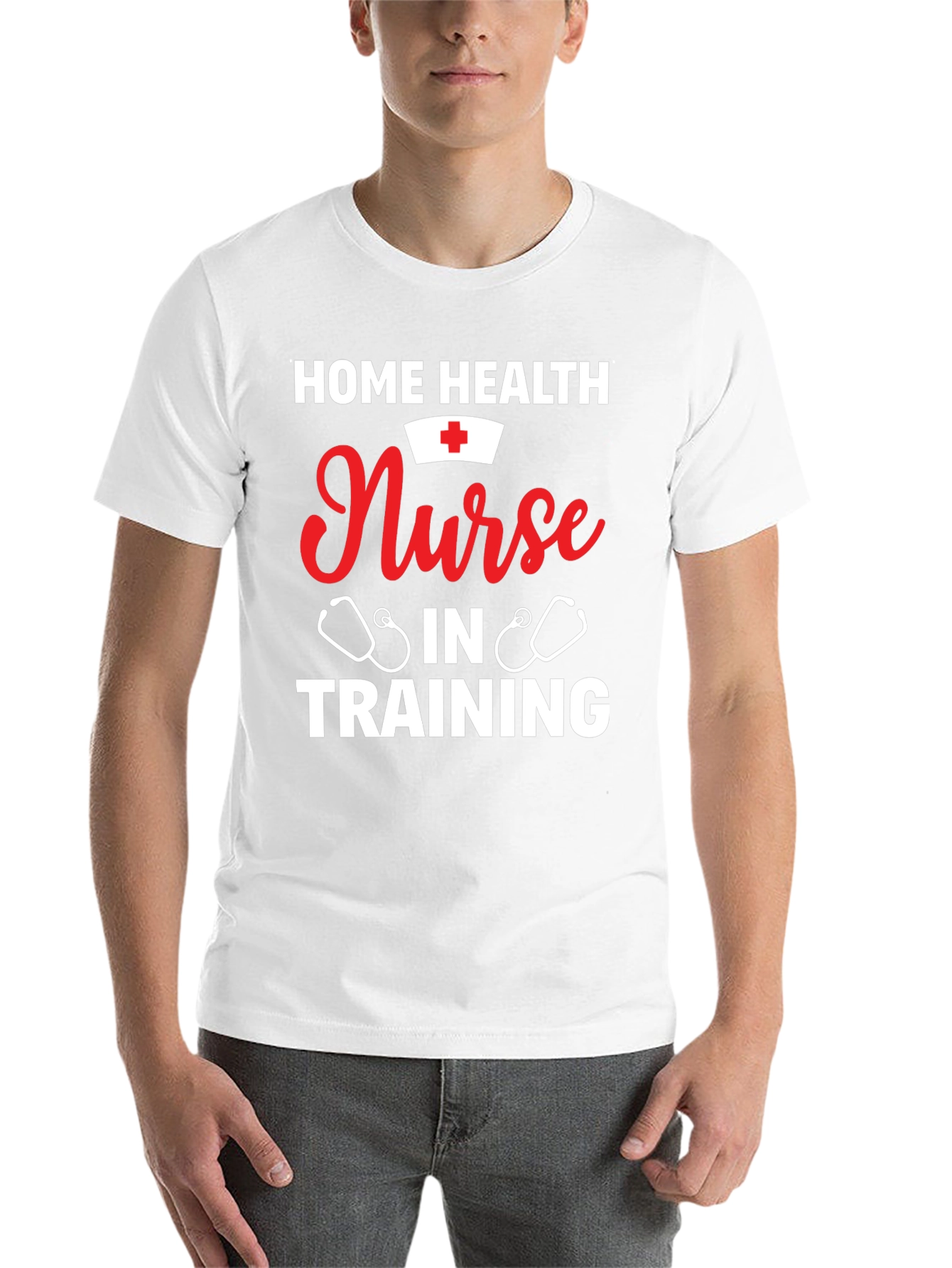 Black Home Health Nurse in Training Graphic T-Shirt view 14