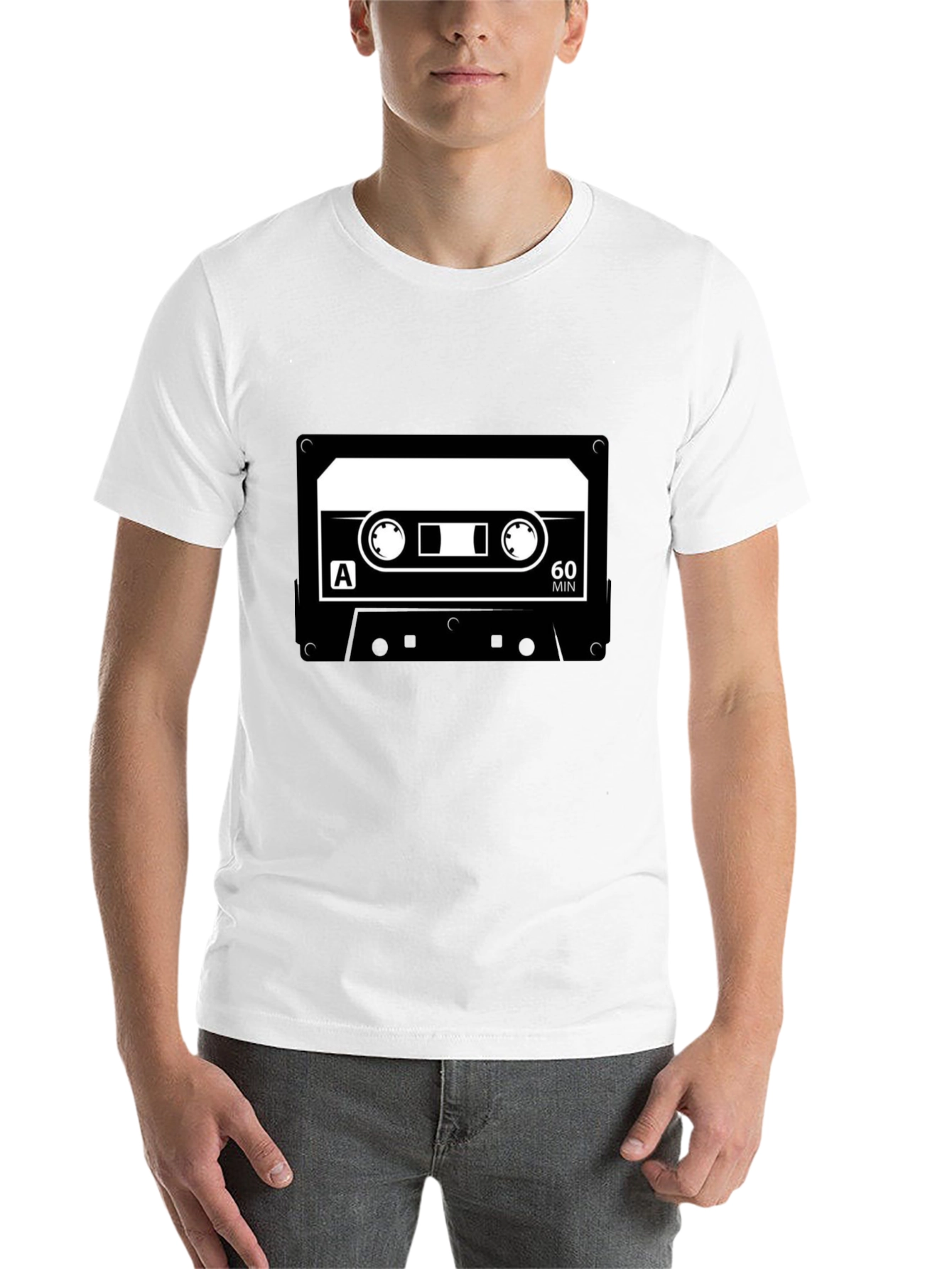 Black Retro Cassette Tape Graphic T-Shirt view 14